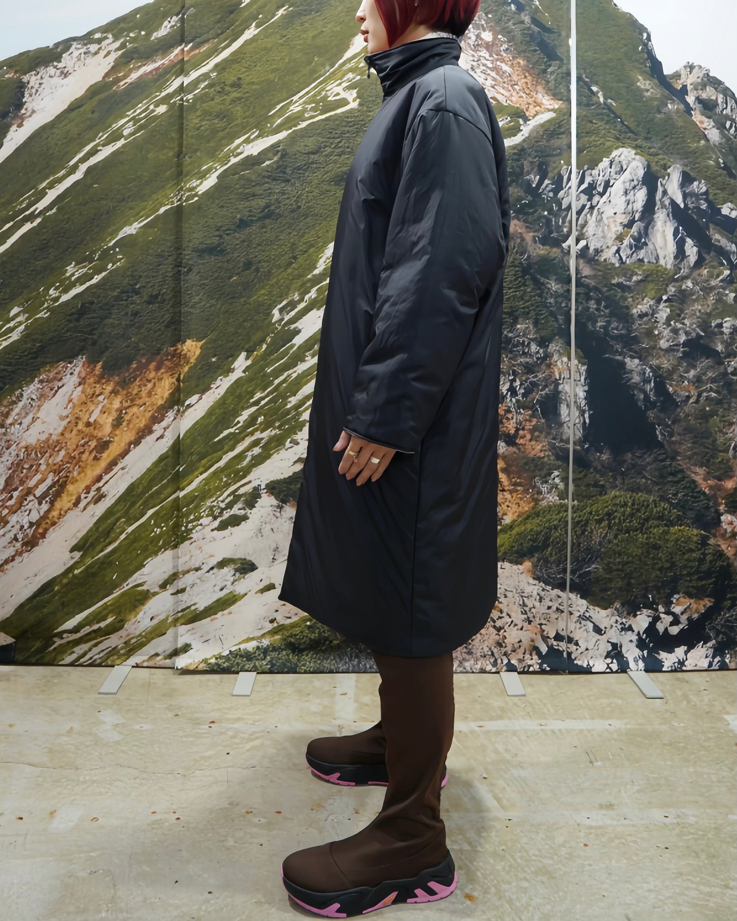 REVERSIBLE PADDING COAT (HORSE x BLACK)