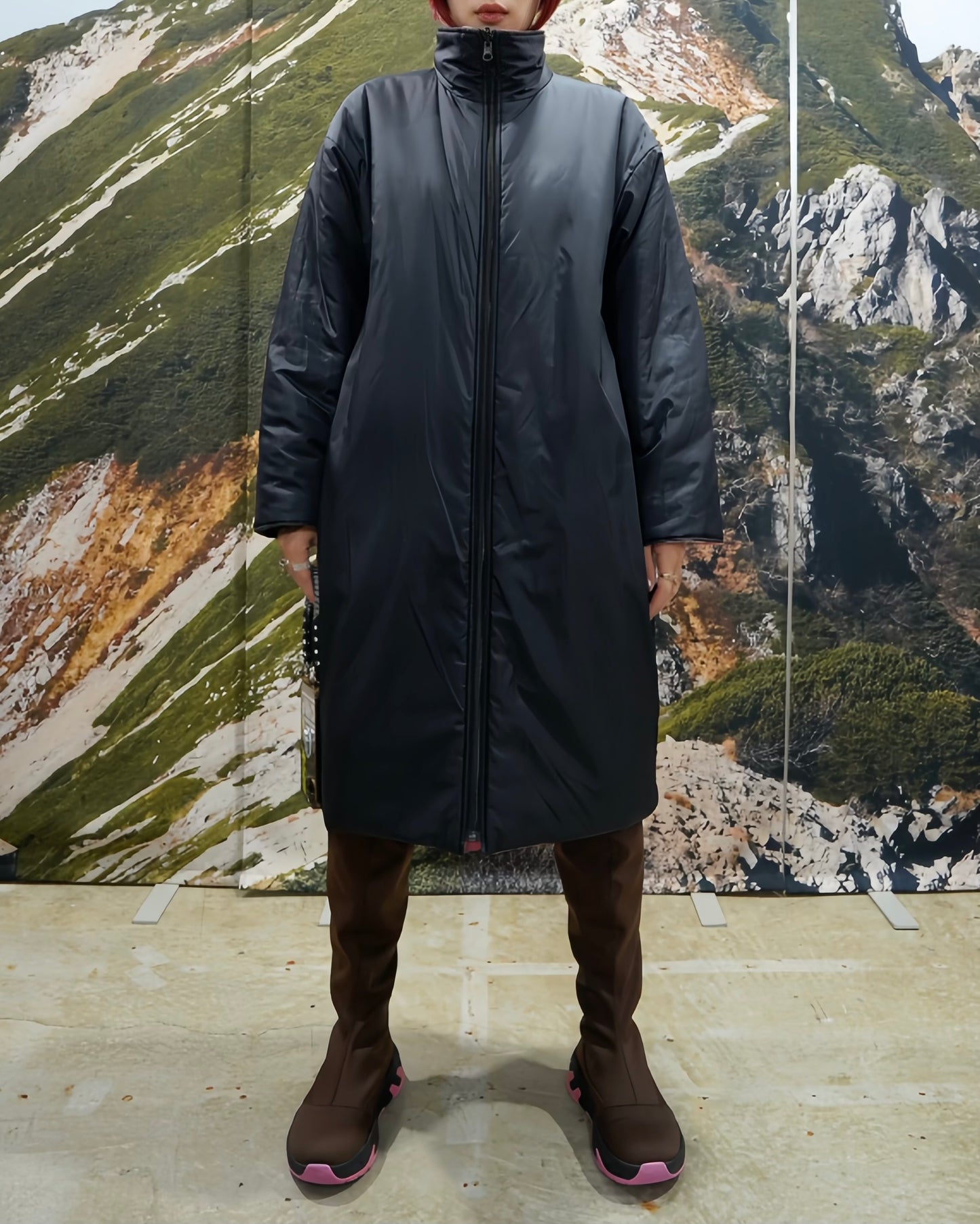 REVERSIBLE PADDING COAT (HORSE x BLACK)