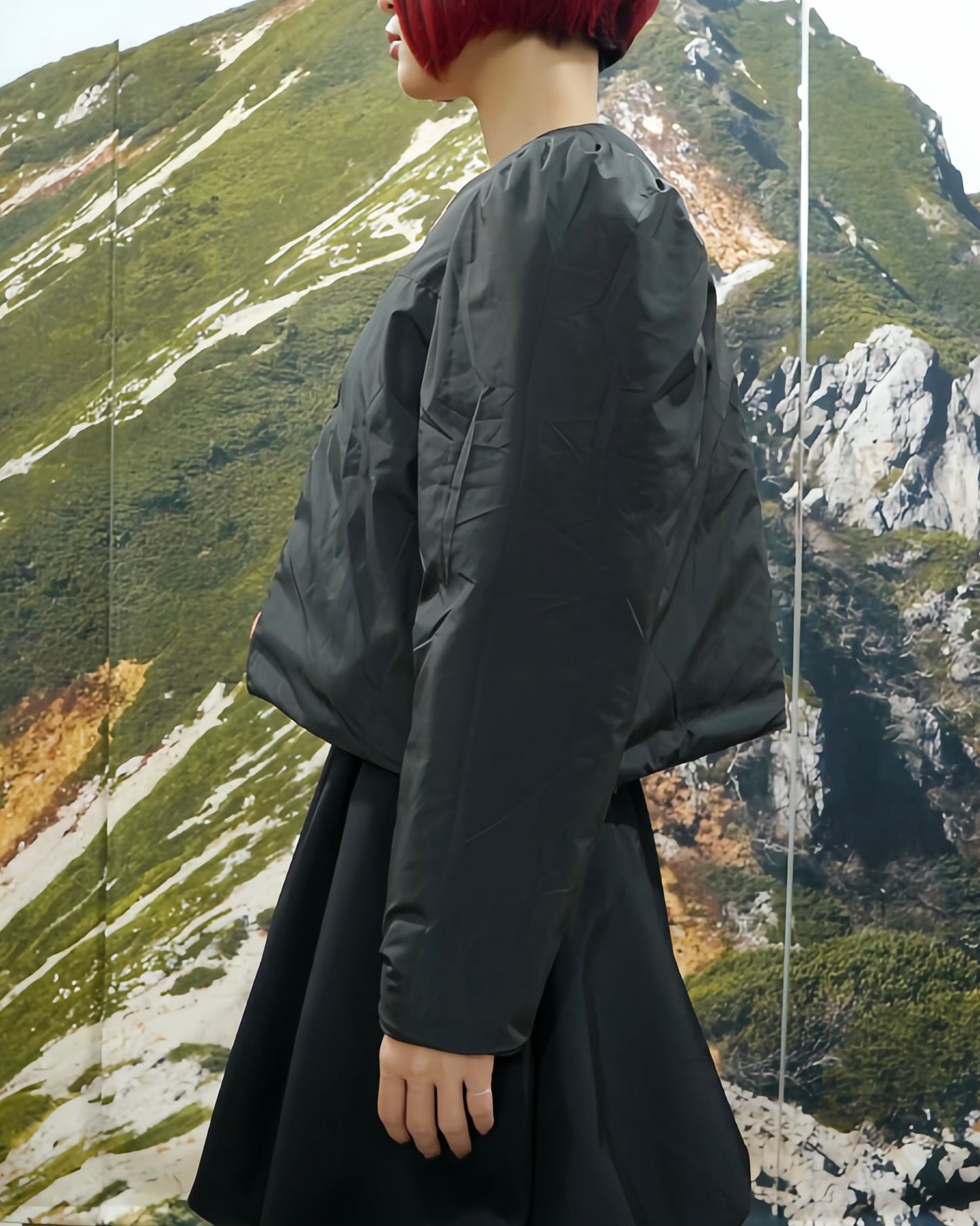 REVERSIBLE PUFFSLEEVE PADDING JACKET (STAR x BLACK)