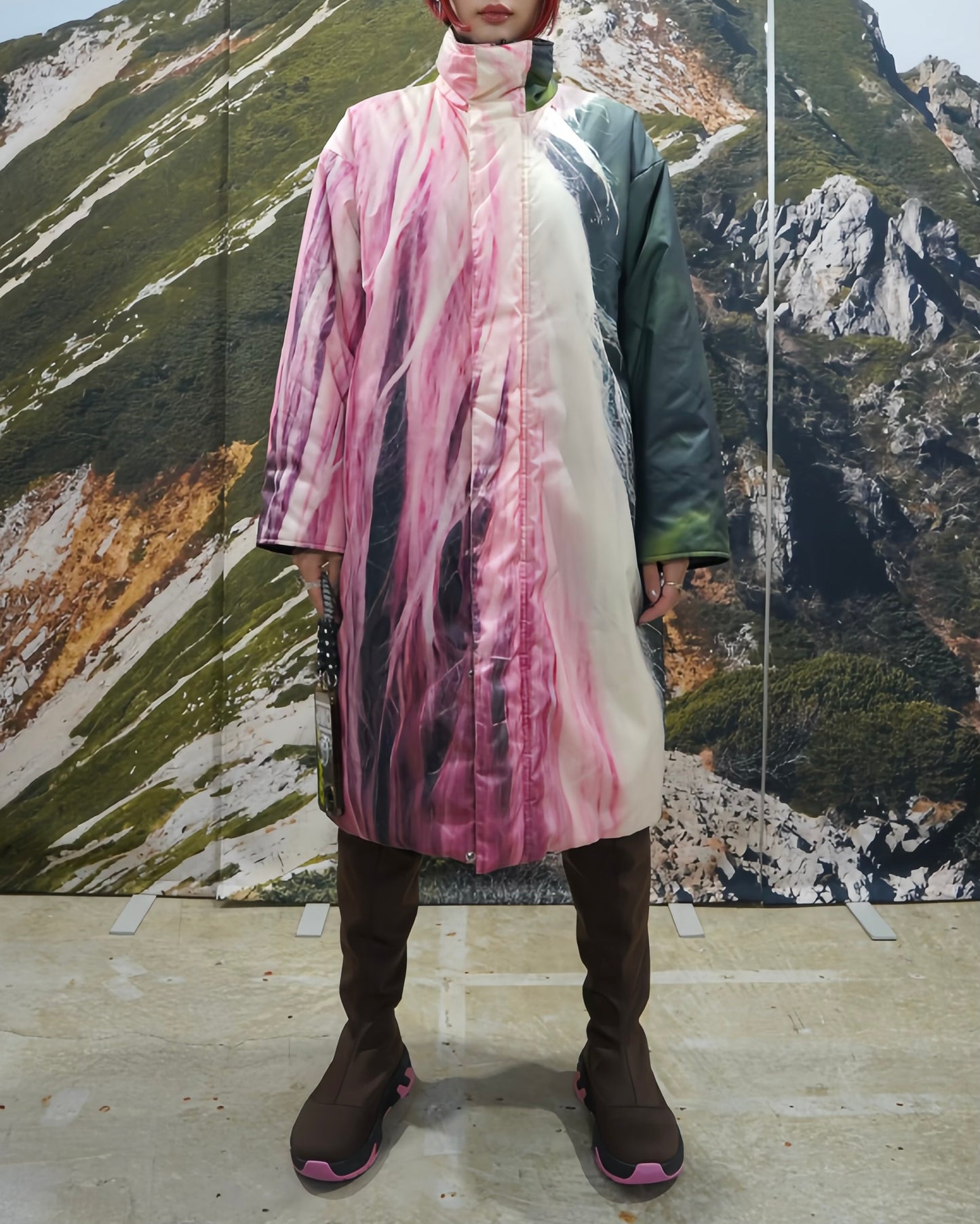 REVERSIBLE PADDING COAT (HORSE x BLACK)