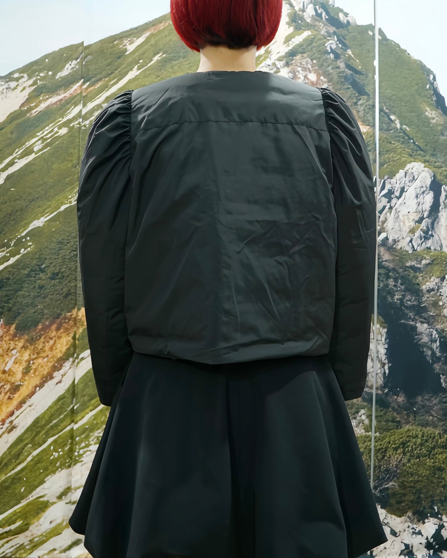 REVERSIBLE PUFFSLEEVE PADDING JACKET (STAR x BLACK)