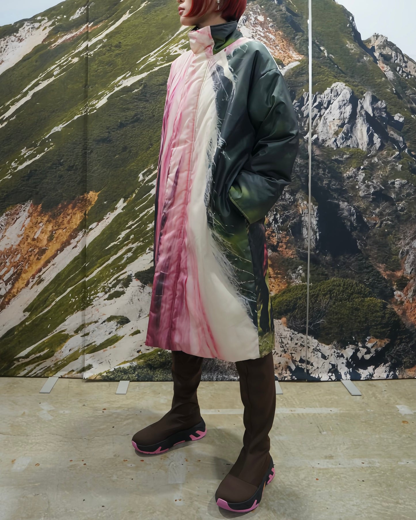 REVERSIBLE PADDING COAT (HORSE x BLACK)