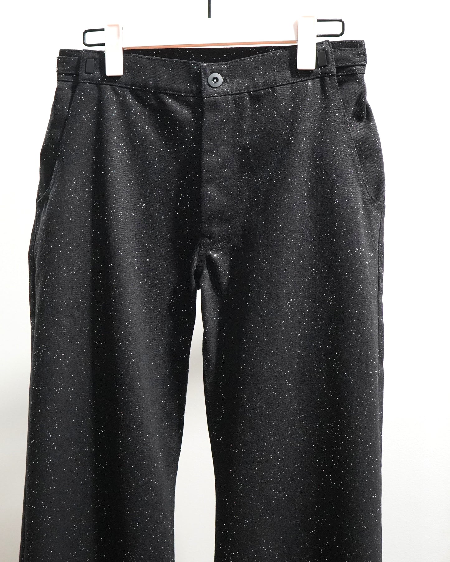 LAME DENIM PANTS (BLACK)