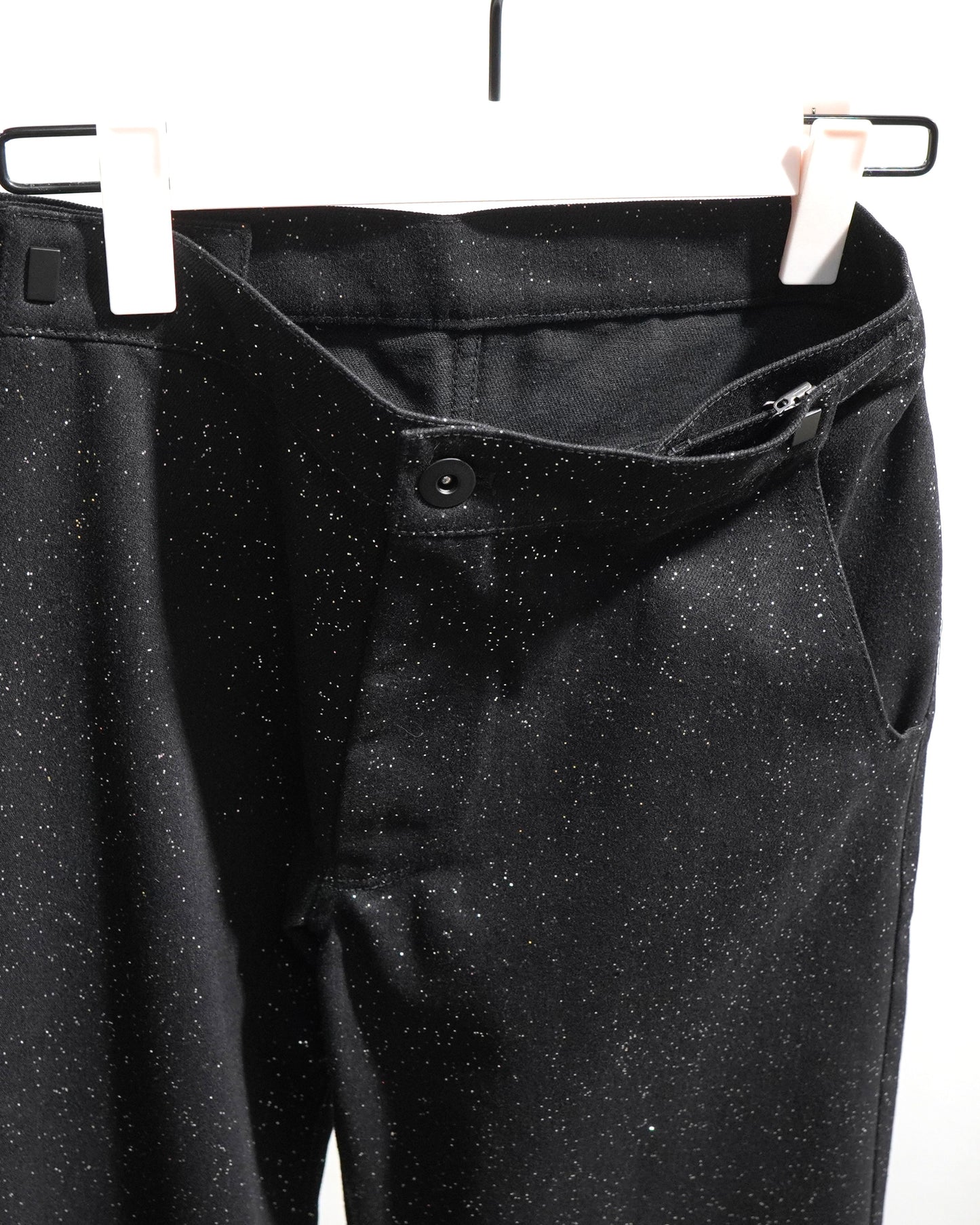 LAME DENIM PANTS (BLACK)