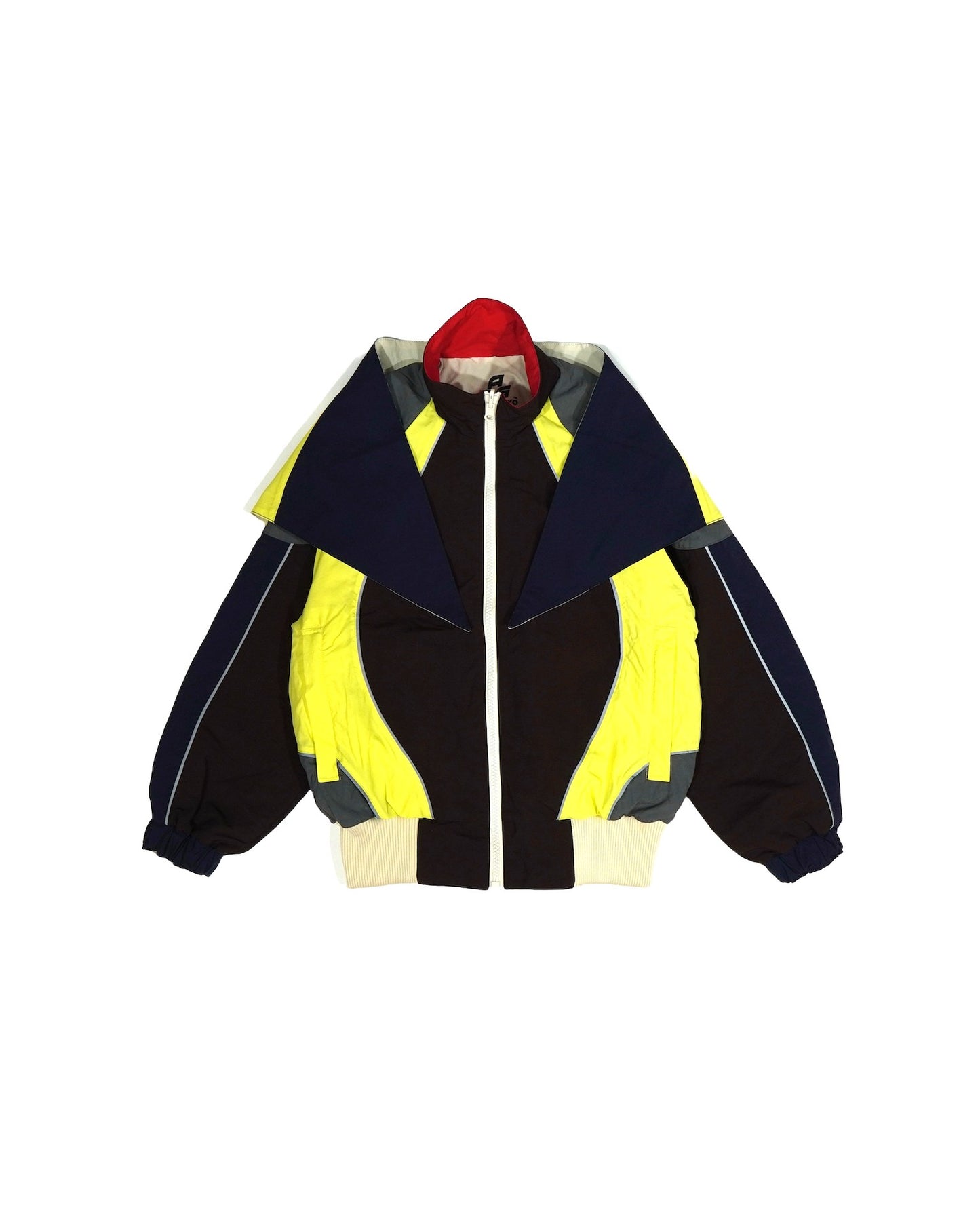 REVERSIBLE SWITCHING BLOUSON & SCARF (BROWN x IVORY)