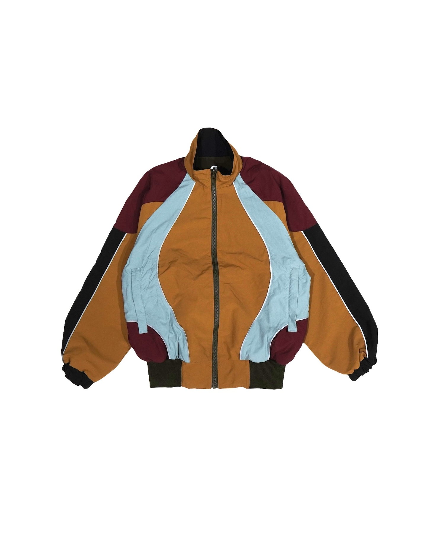 REVERSIBLE SWITCHING BLOUSON & SCARF (MUSTARD  x KHAKI)
