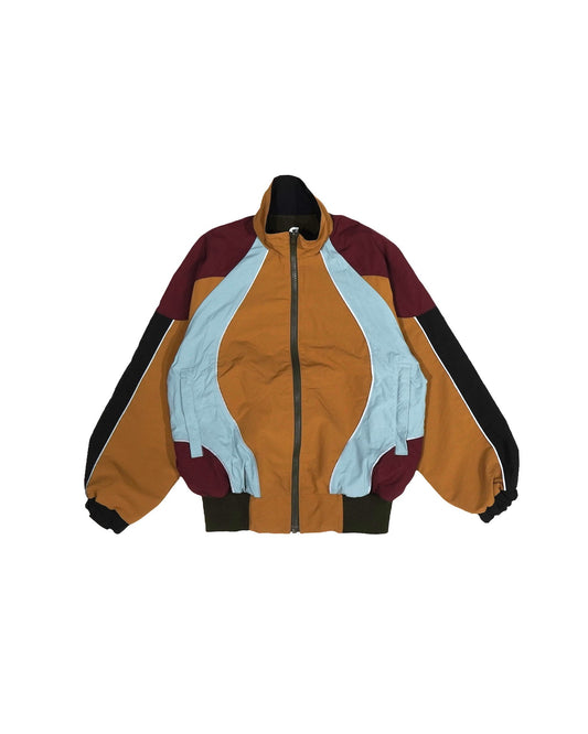 REVERSIBLE SWITCHING BLOUSON & SCARF (MUSTARD  x KHAKI)