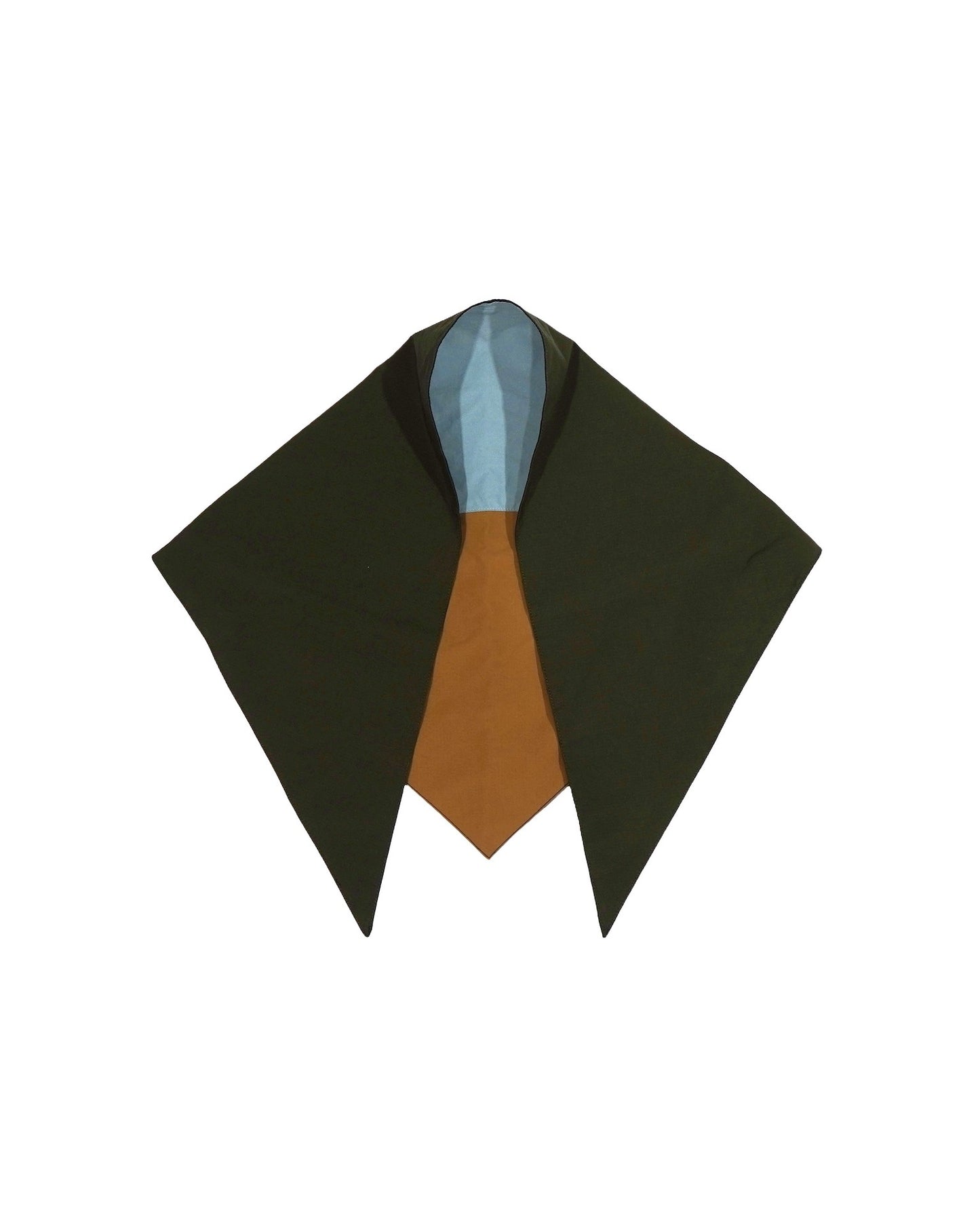 REVERSIBLE SWITCHING BLOUSON & SCARF (MUSTARD  x KHAKI)