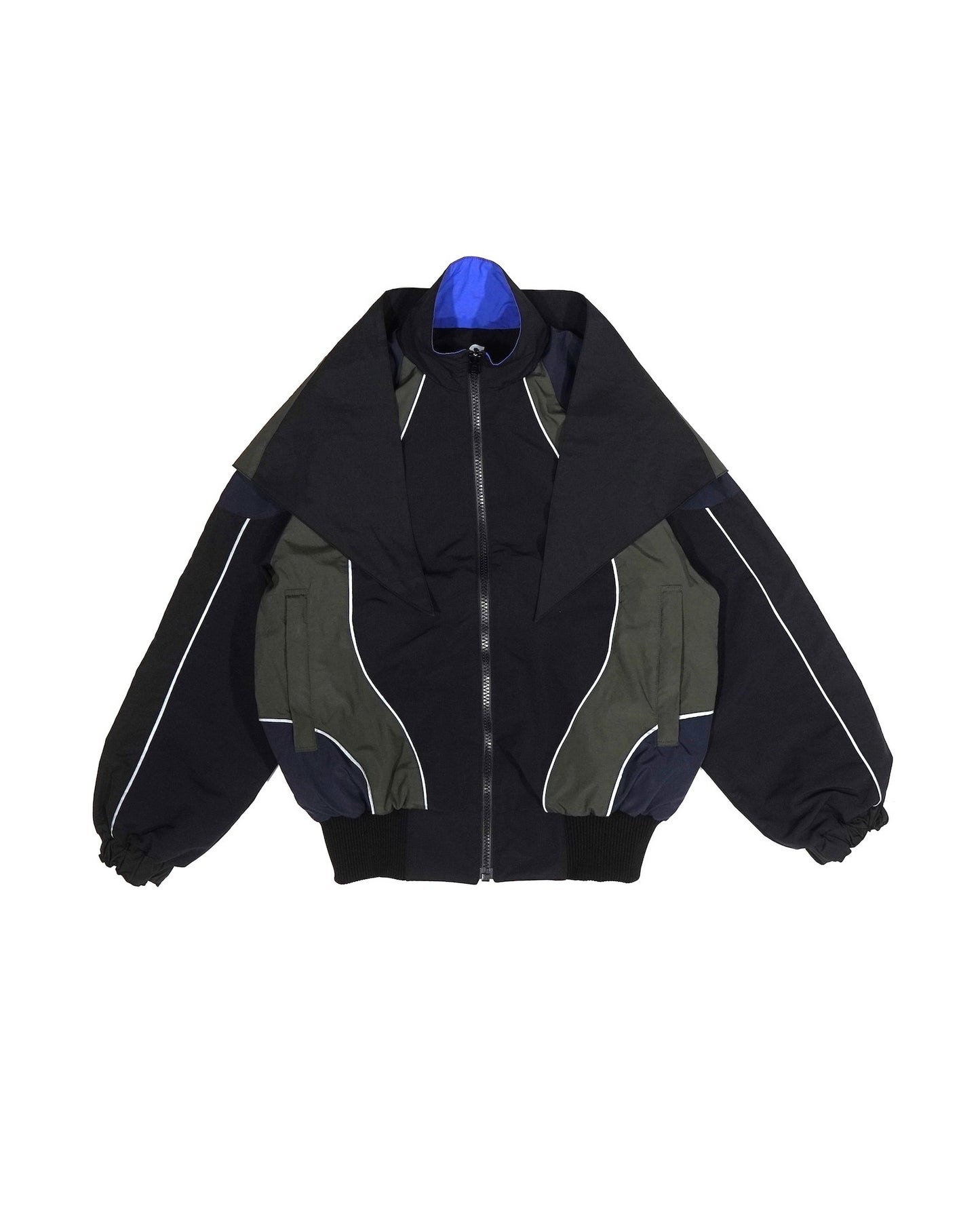 REVERSIBLE SWITCHING BLOUSON & SCARF (NAVY x BLACK)