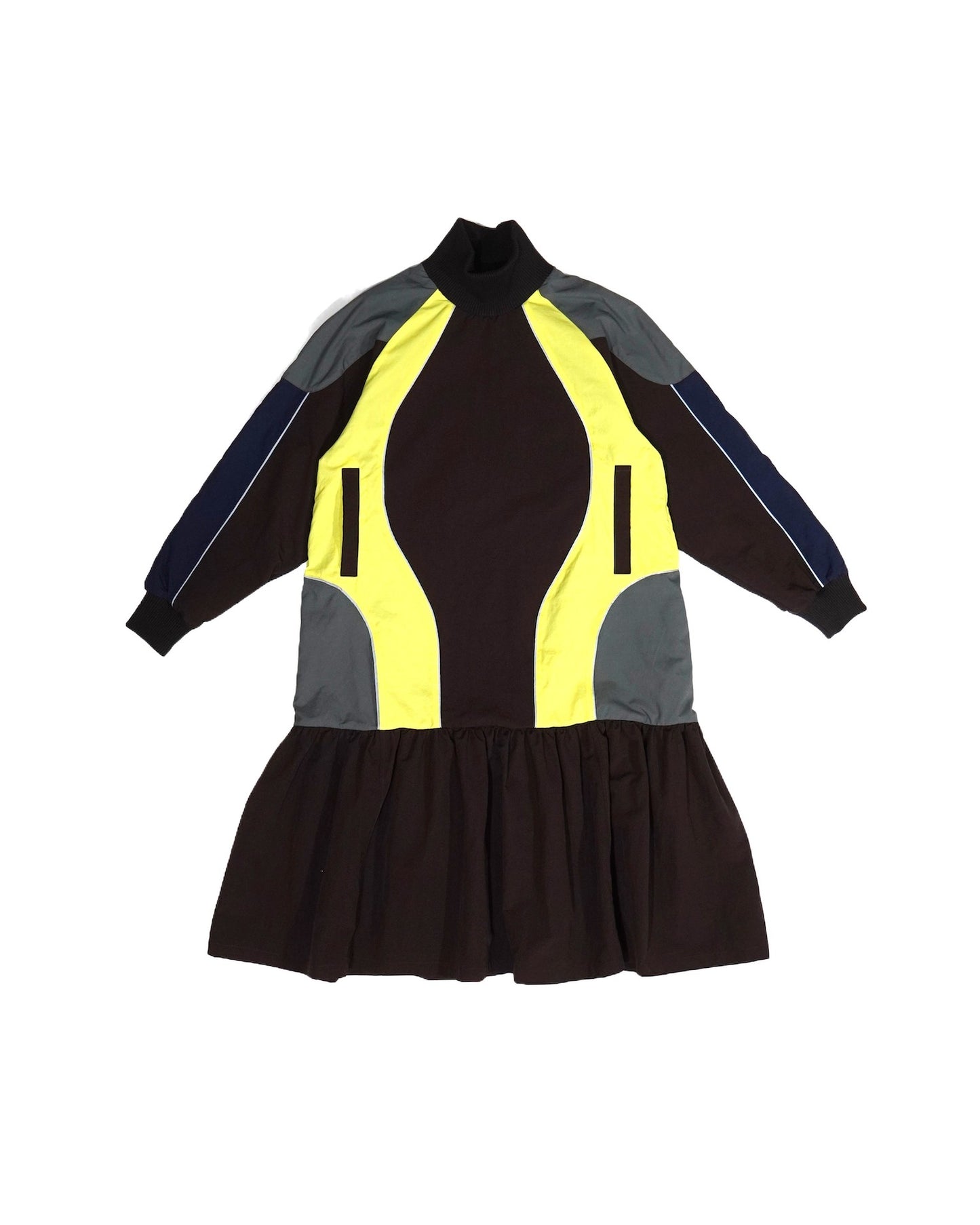 SWITCHING NYLON ONE-PIECE (BROWN x YELLOW)