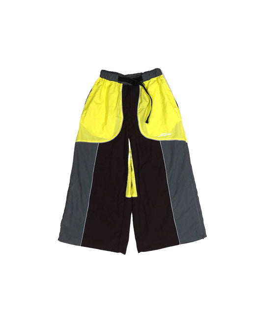 SWITCHING NYLON PANTS (BROWN x YELLOW)