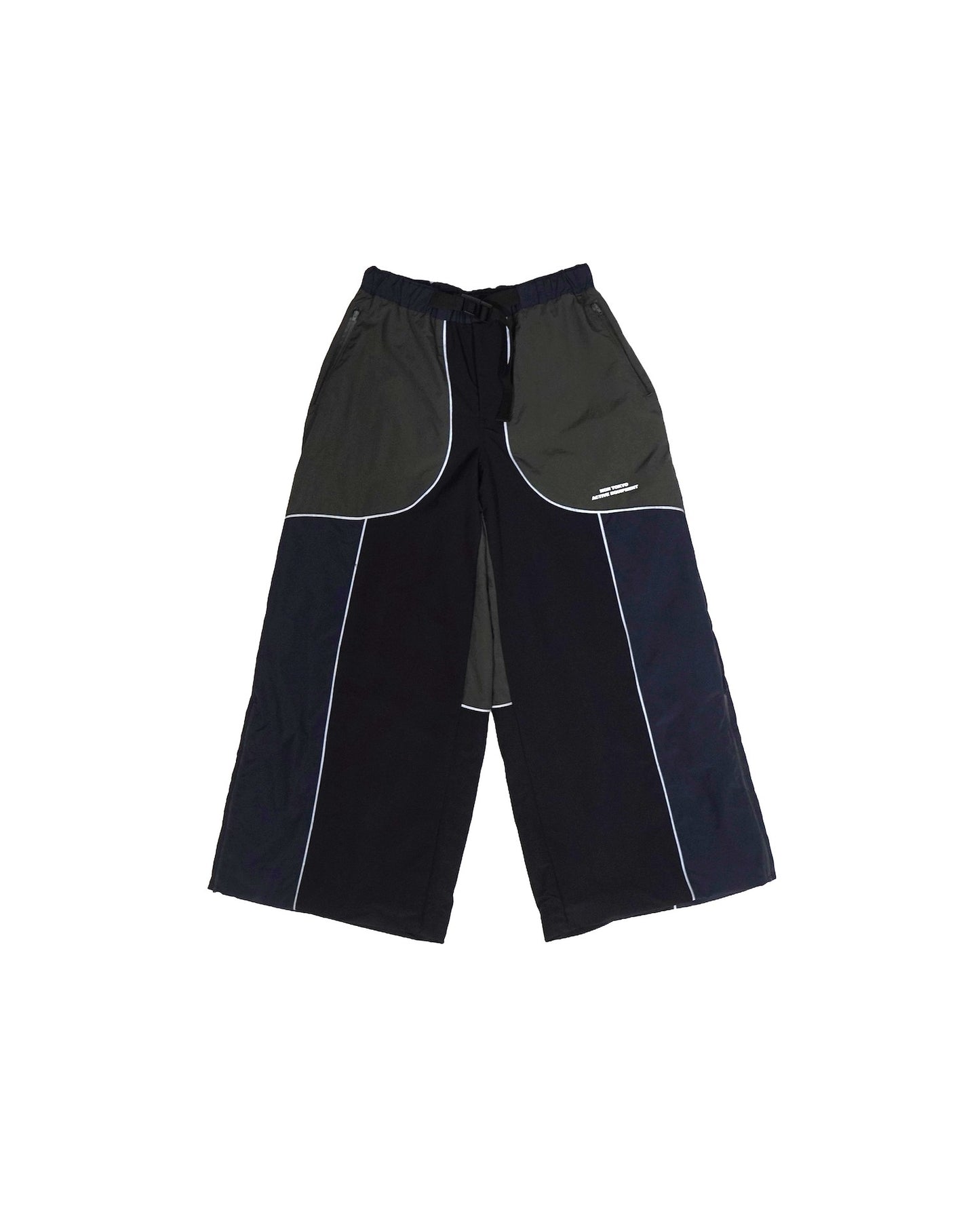 SWITCHING NYLON PANTS (NAVY x BLACK)