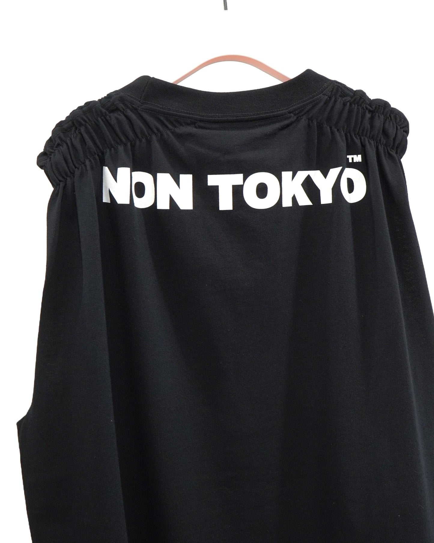 NON TOKYO / GATHER SLEEVE C/S (BASKETBALL/BLACK) / 〈ノントーキョー〉ギャザースリーブカットソー (バスケットボール/ブラック)