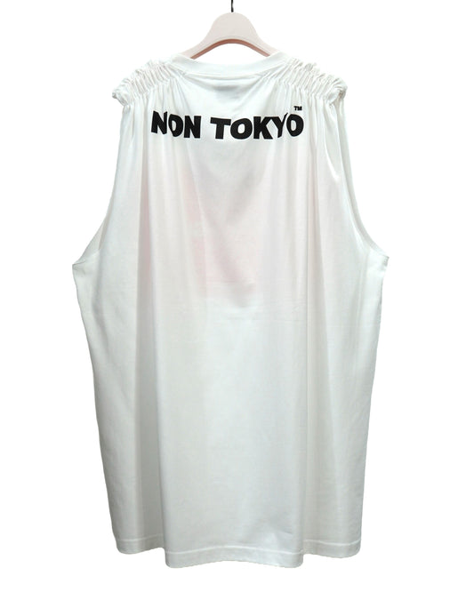 NON TOKYO / GATHER SLEEVE C/S (BASKETBALL/WHITE) / 〈ノントーキョー〉ギャザースリーブカットソー (バスケットボール/ホワイト)