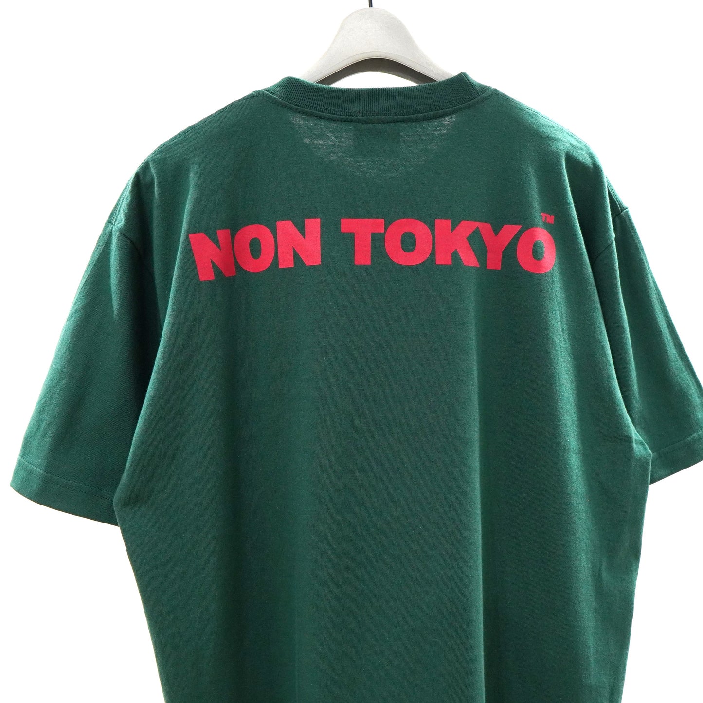 NON TOKYO / HAND PRINT T-SHIRT (WOOD MAN/GREEN) / 〈ノントーキョー〉ハンドプリントTシャツ (グリーン)