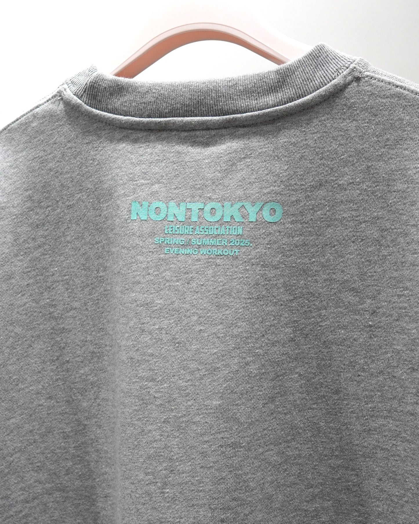 PRINT HALF SLEEVE SWEAT (GRAY)