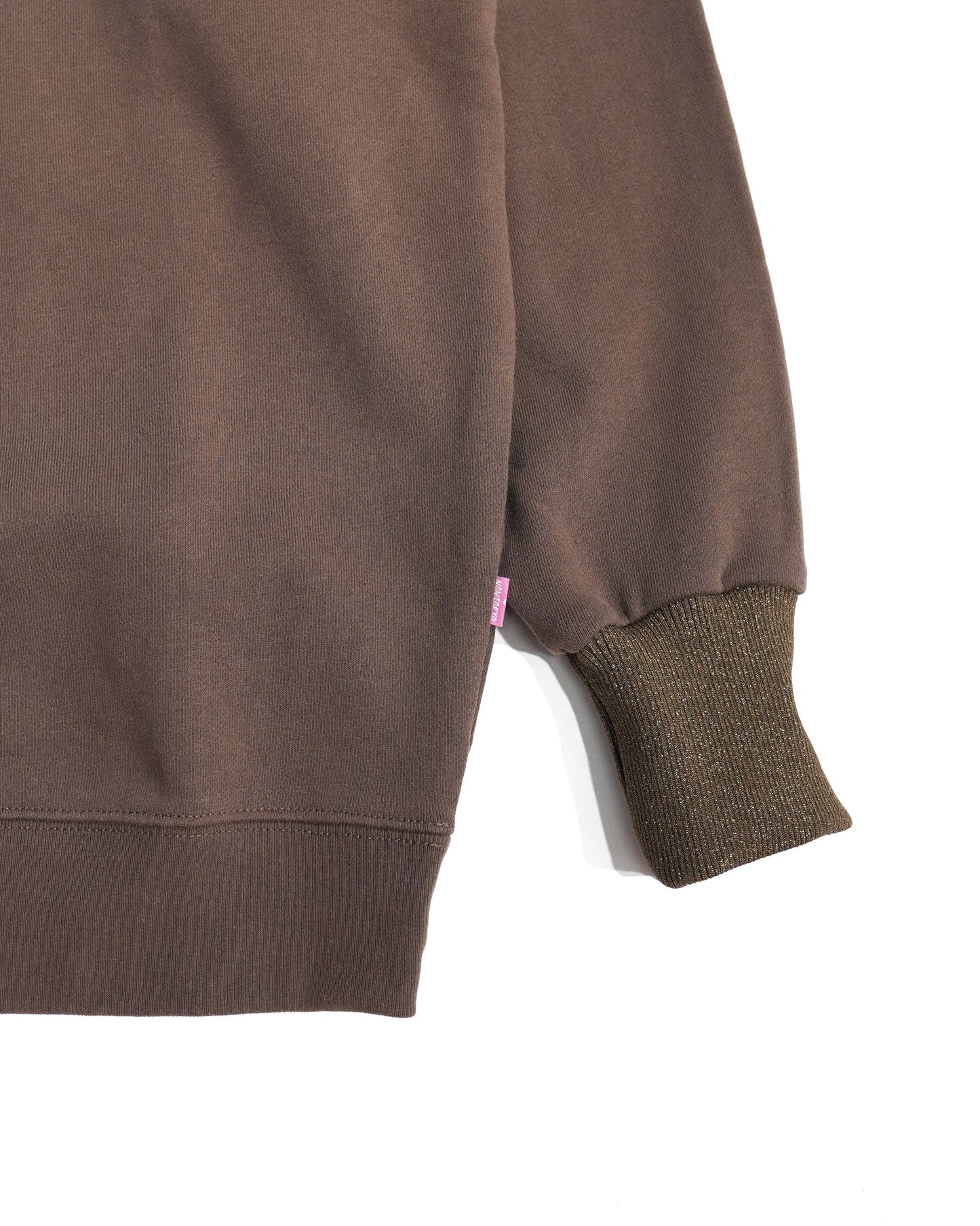 PUFF FLOWER PULLOVER SWEAT (BROWN)