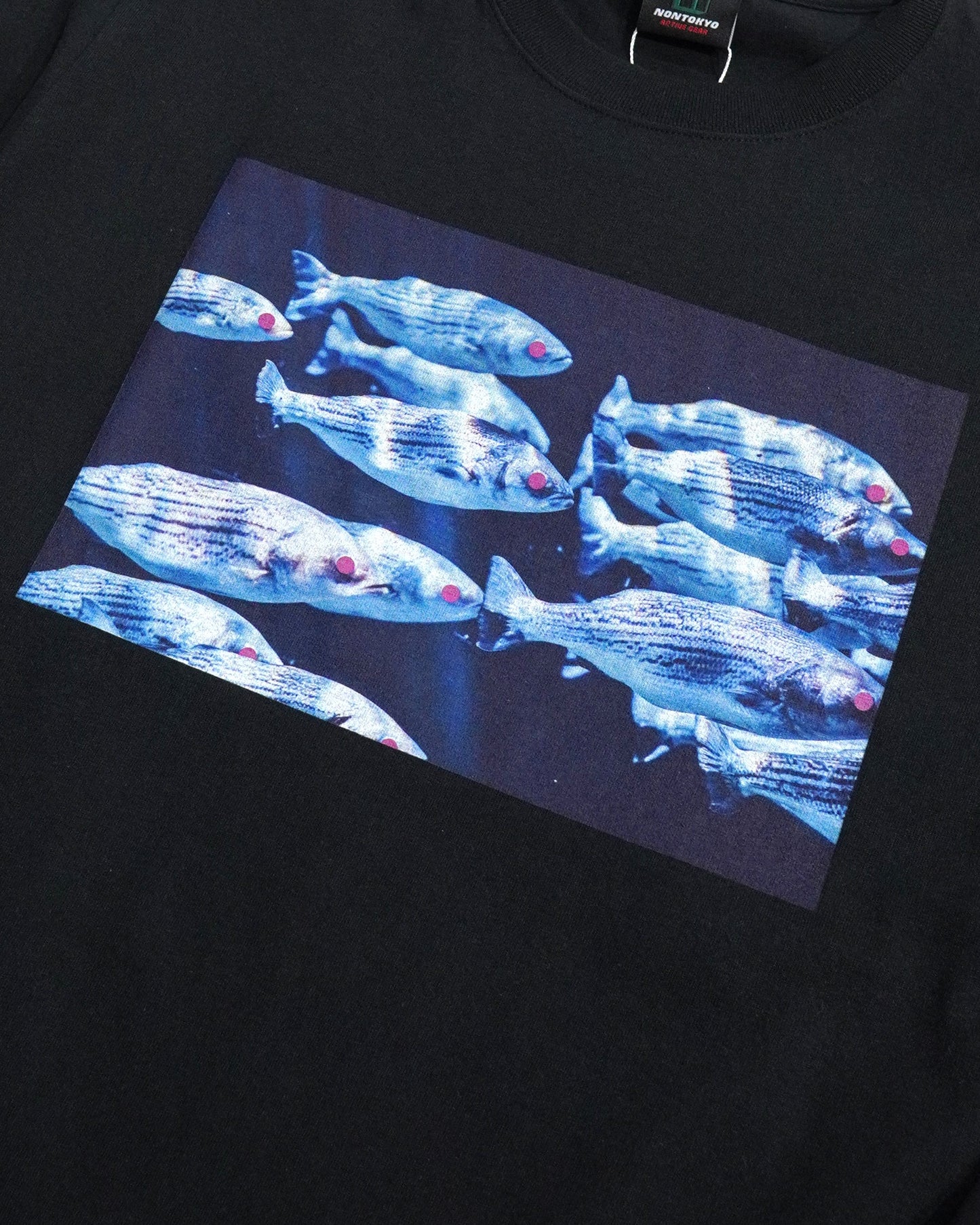 PRINT L/S T-SHIRT (FISH/BLACK)