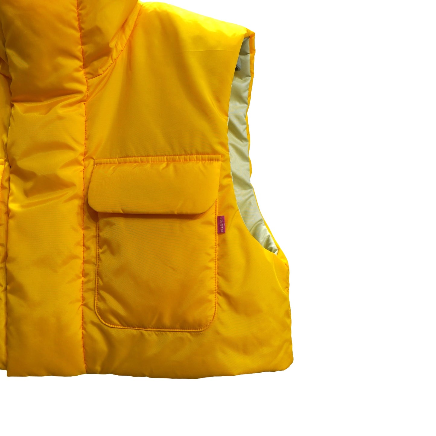 NON TOKYO / REVERSIBLE BATTING VEST (YELLOW×BEIGE) / &lt;NON TOKYO&gt; Reversible batting vest (yellow×beige)