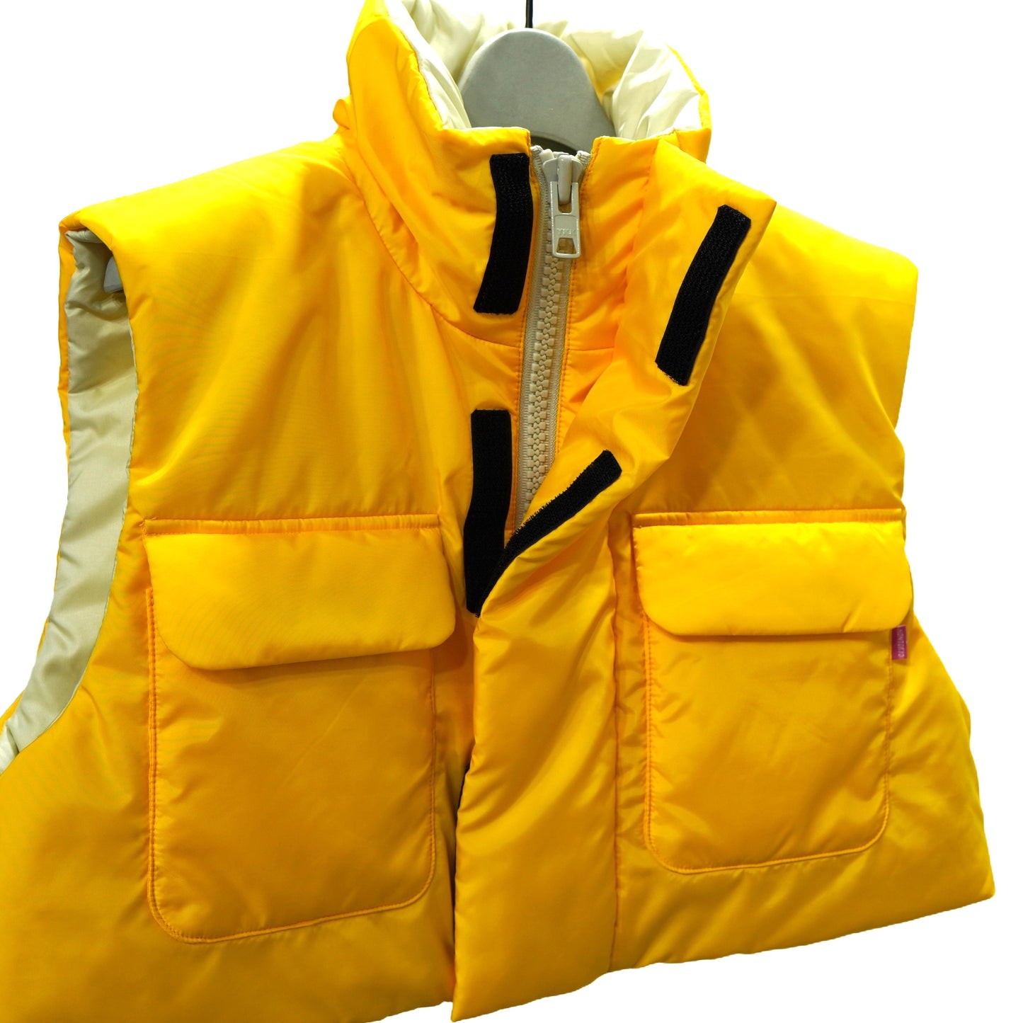 NON TOKYO / REVERSIBLE BATTING VEST (YELLOW×BEIGE) / &lt;NON TOKYO&gt; Reversible batting vest (yellow×beige)