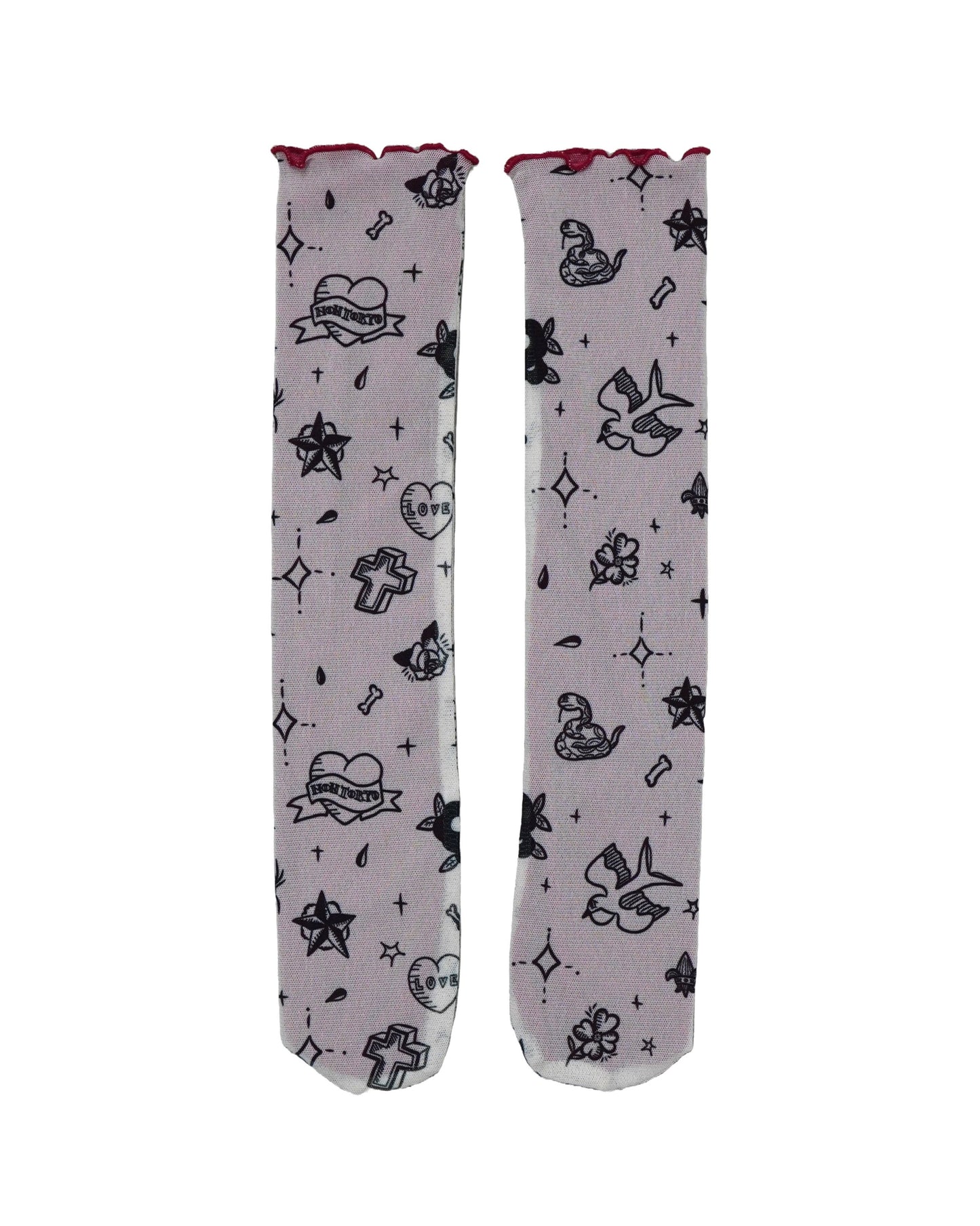 NON TOKYO / REVERSIBLE POWERNET SOX (SHORT / TATOO×PINK)