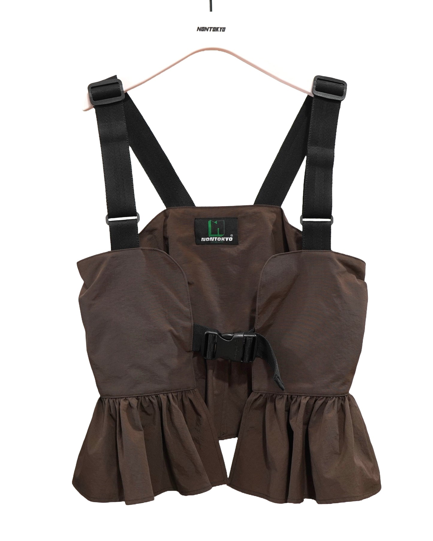 NON TOKYO / FRILL FIELD VEST (BROWN)