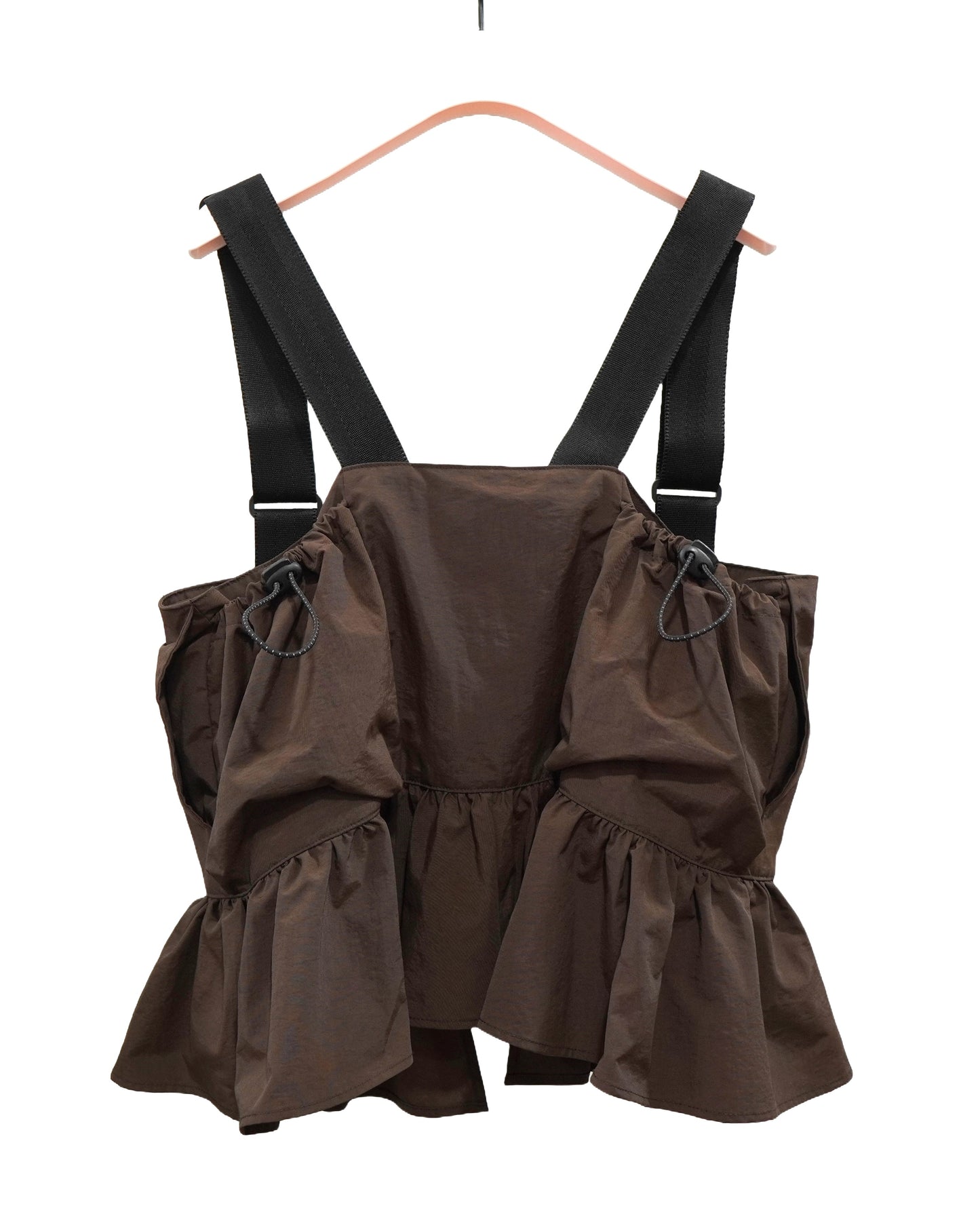 NON TOKYO / FRILL FIELD VEST (BROWN)