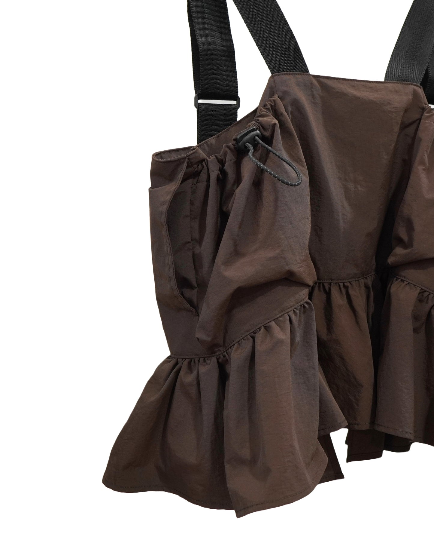 NON TOKYO / FRILL FIELD VEST (BROWN)