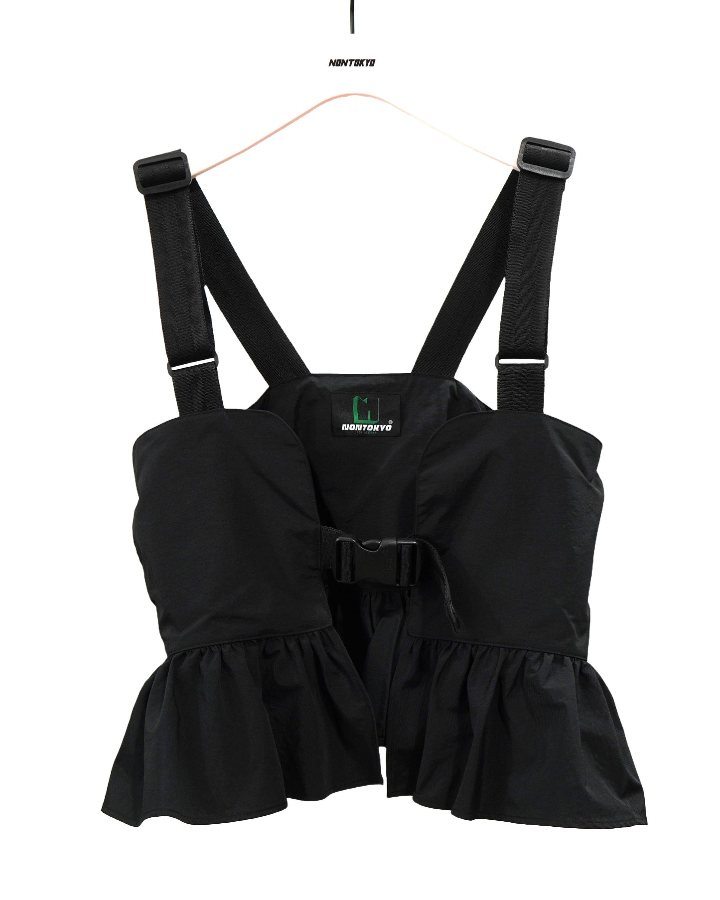 NON TOKYO / FRILL FIELD VEST (BLACK)