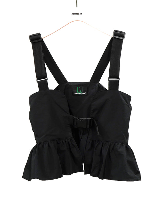 NON TOKYO /  FRILL FIELD VEST (BLACK)