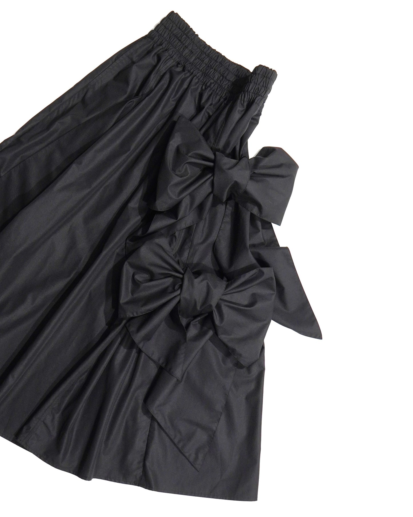 SIDE RIBBON SKIRT (BLACK)