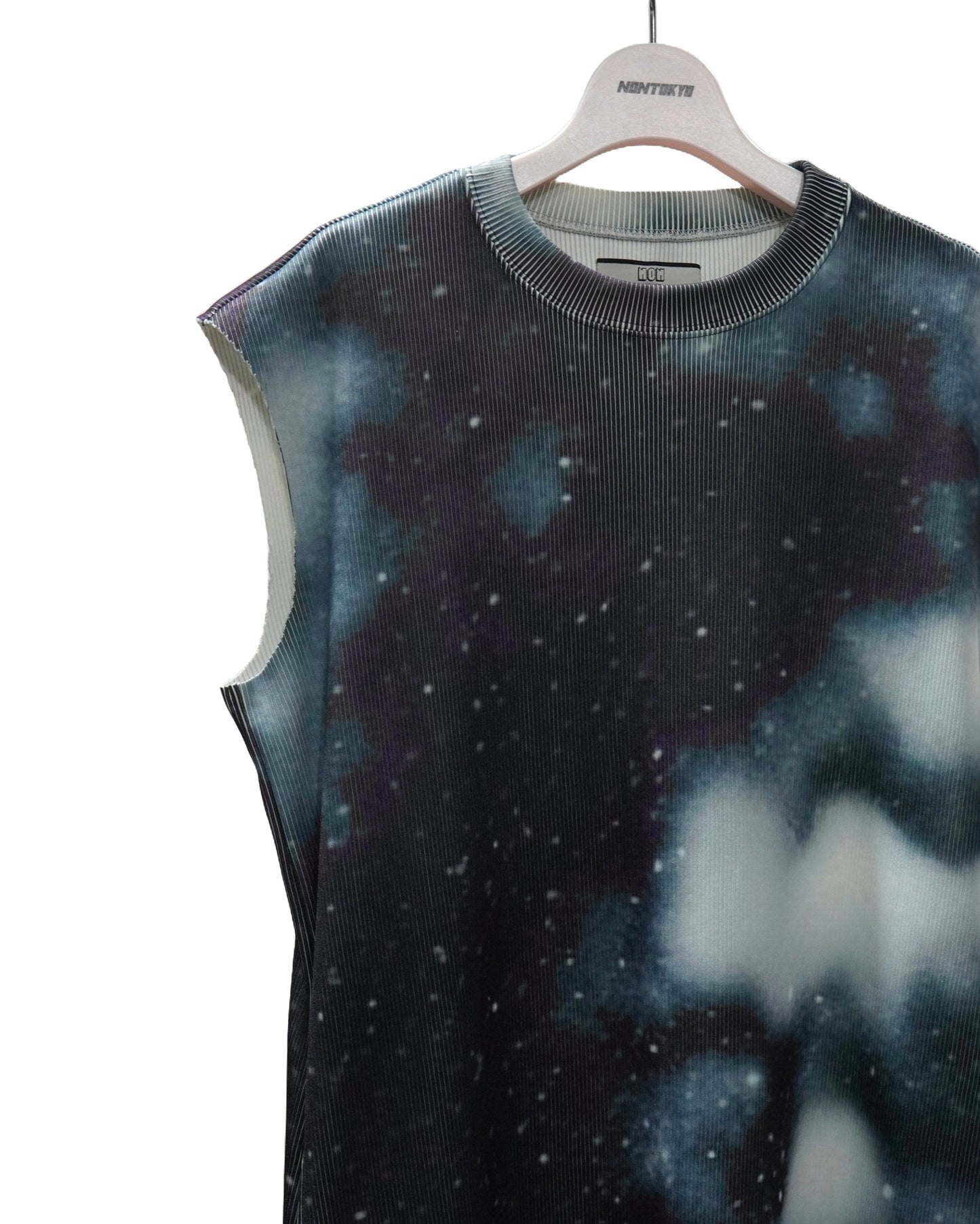 PRINT RIB NO SLEEVE ONE-PIECE (FOG)