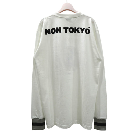 NON TOKYO / KANGAROO LONG T/S (WHITE) / 〈ノントーキョー〉カンガルー長袖Tシャツ (ホワイト