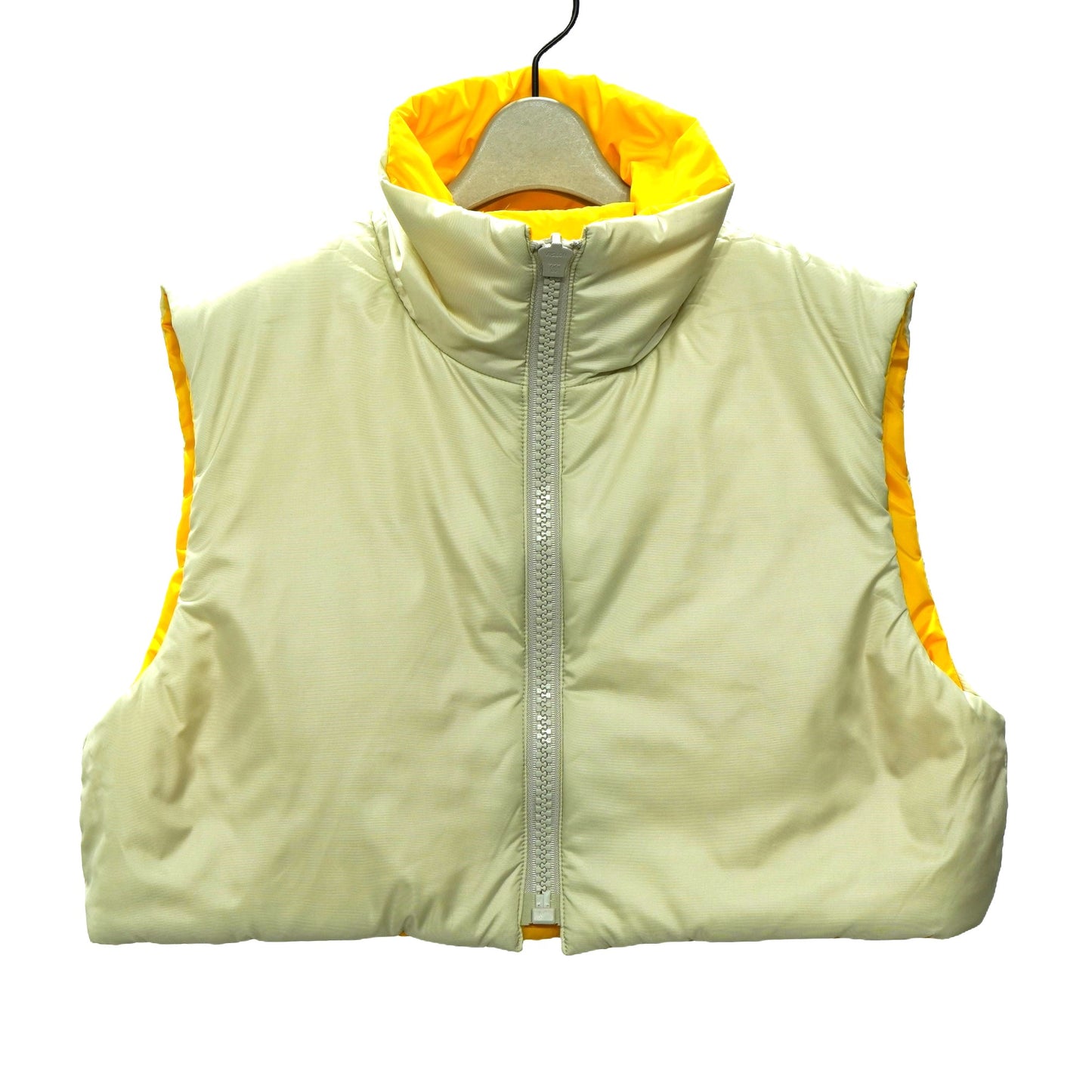 NON TOKYO / REVERSIBLE BATTING VEST (YELLOW×BEIGE) / &lt;NON TOKYO&gt; Reversible batting vest (yellow×beige)