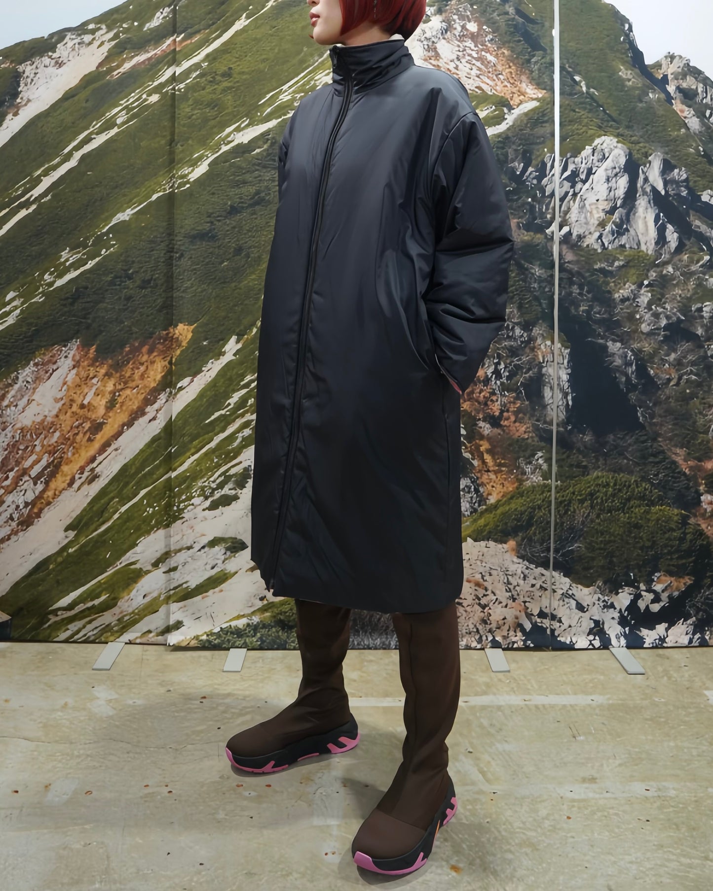 REVERSIBLE PADDING COAT (HORSE x BLACK)