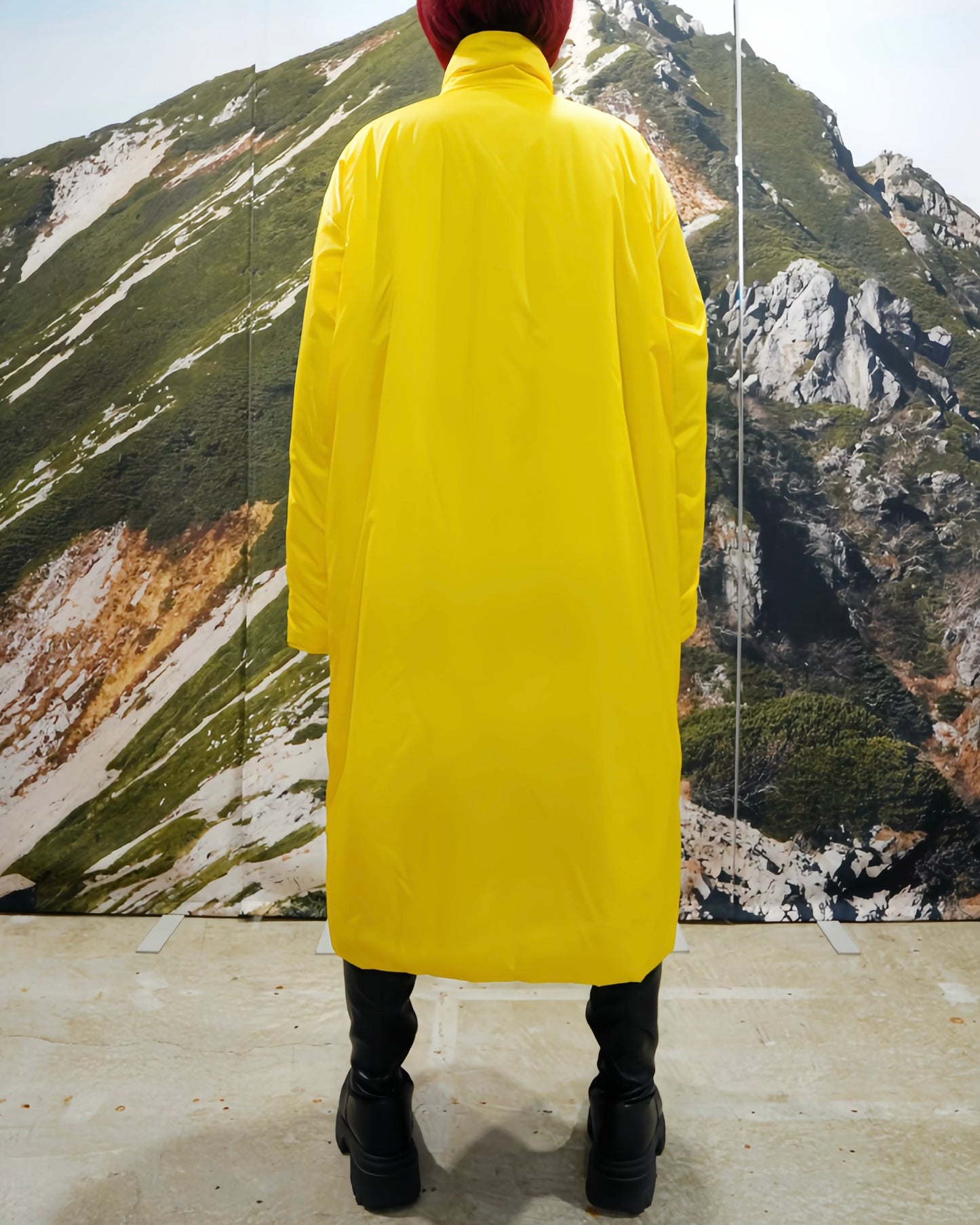 REVERSIBLE PADDING COAT (WATERFALL x YELLOW)