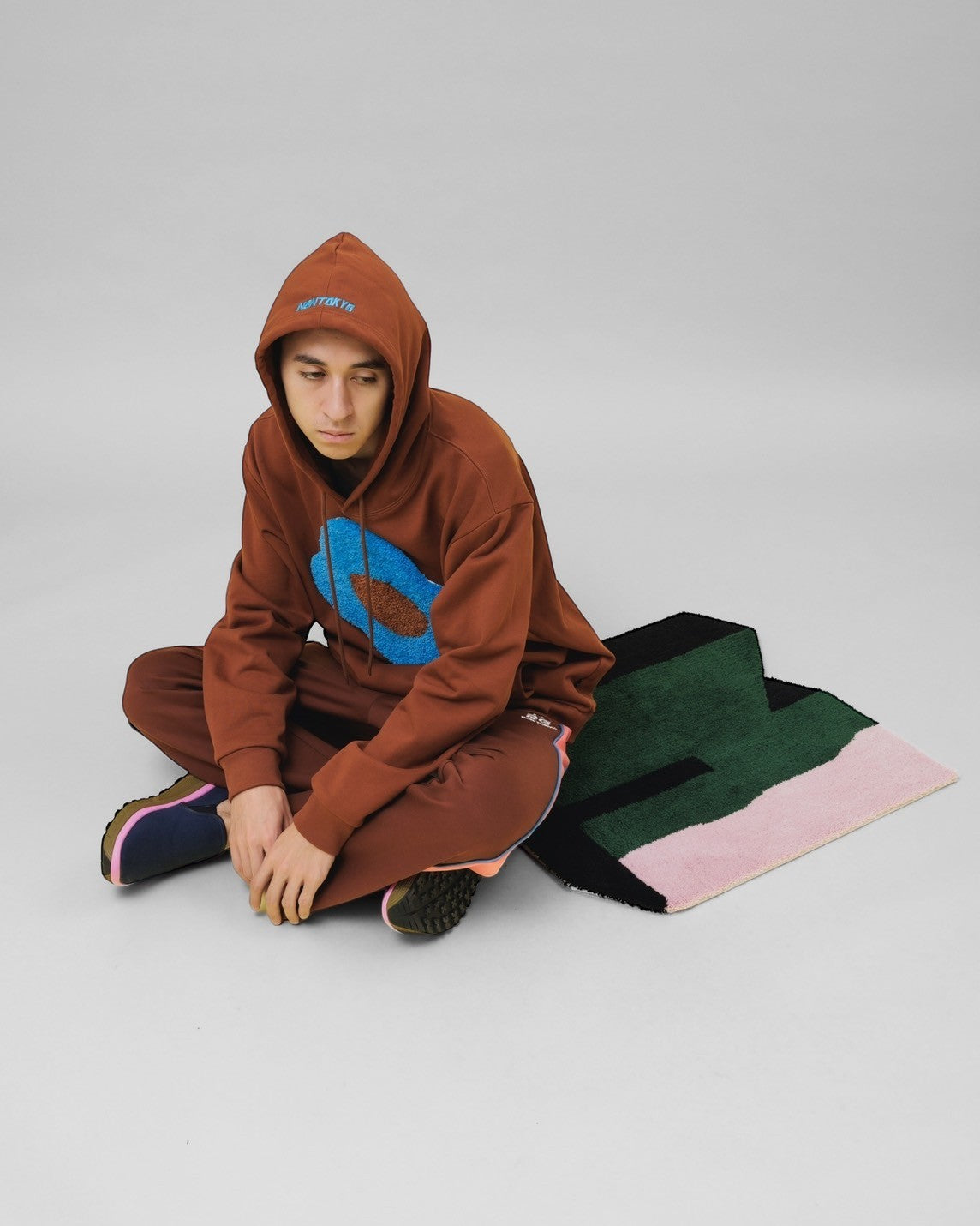 NON TOKYO / ORIGINAL RUG 【N】 (PINK×GREEN)