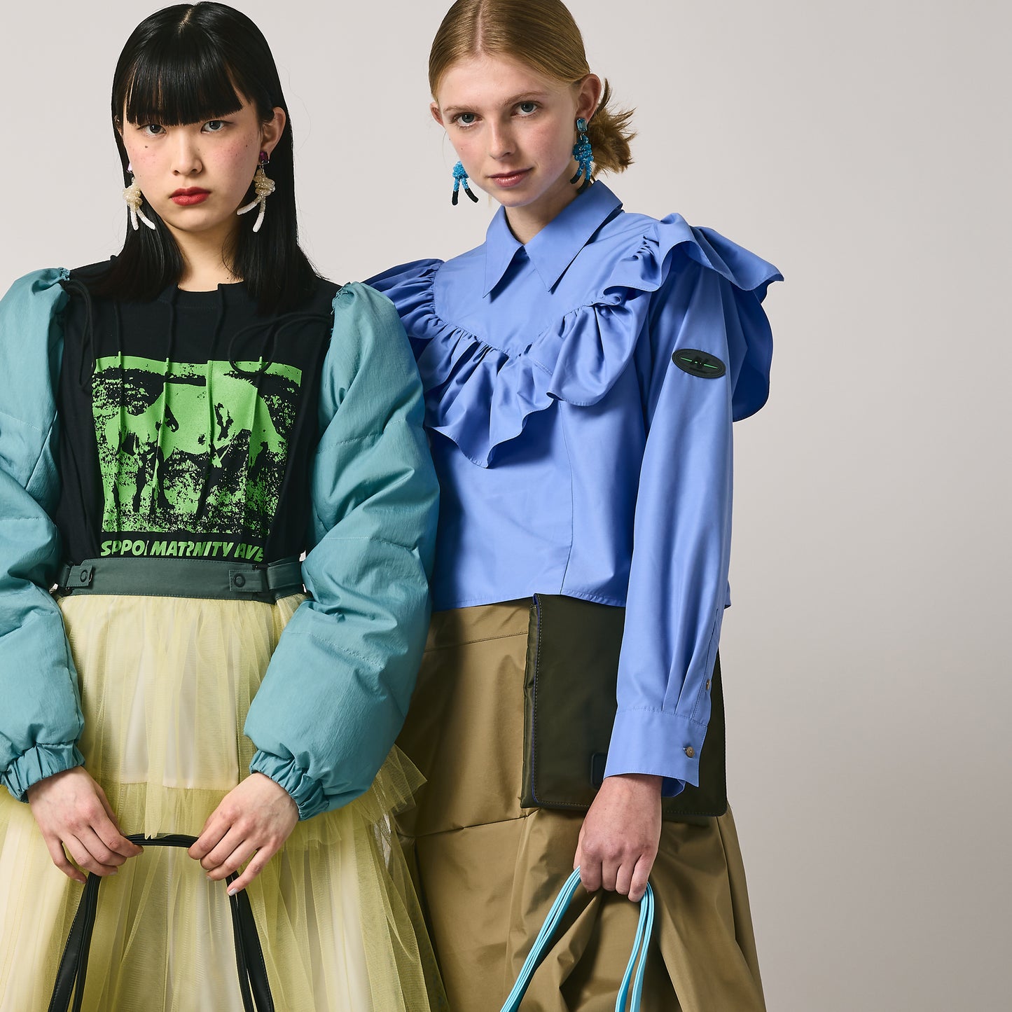 NON TOKYO / FRILL BLOUSE (BLUE) / &lt;NON TOKYO&gt; FRILL BLOUSE (BLUE)