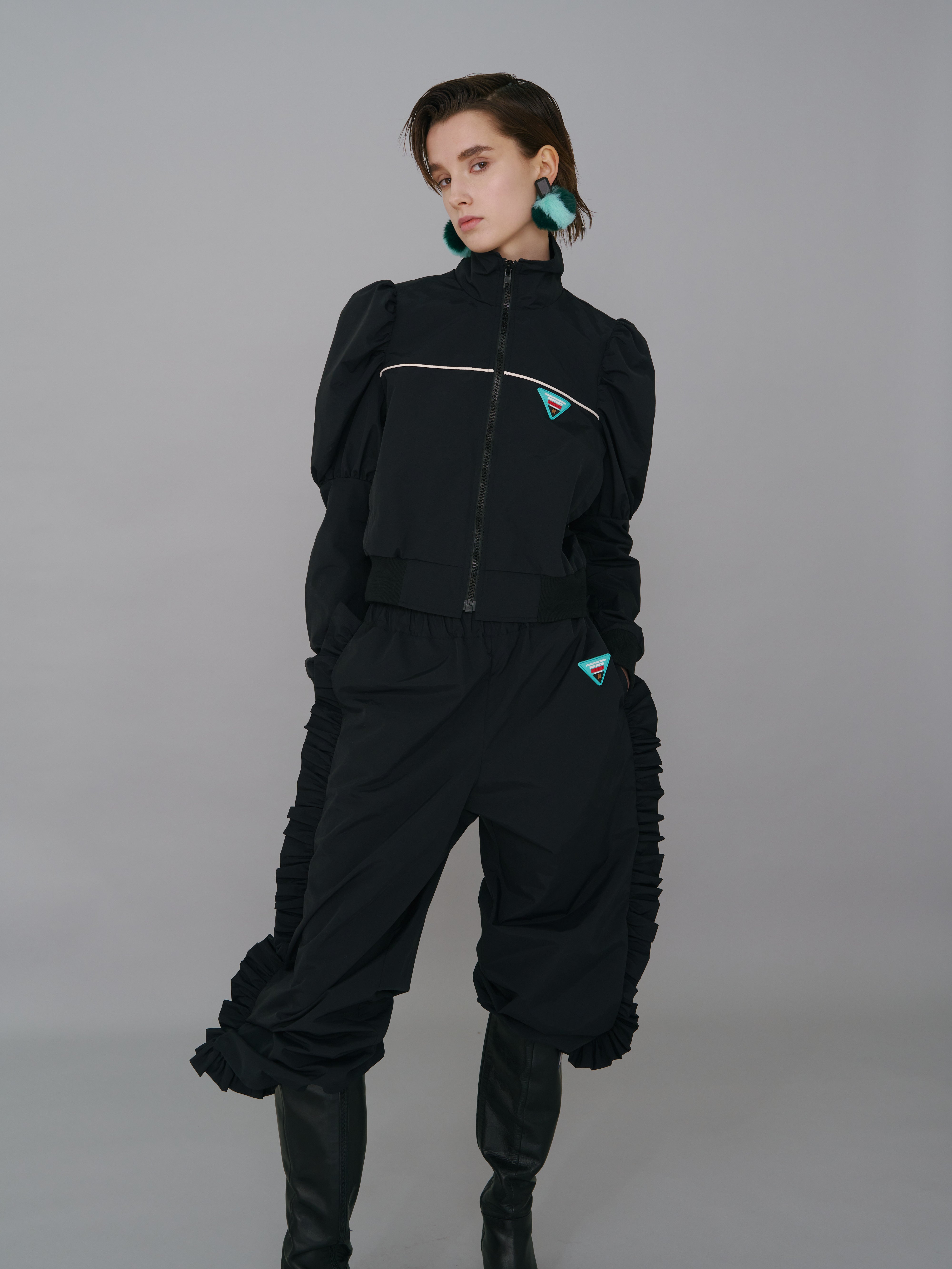 NON TOKYO / PUFFSLEEVE NYLON BLOUSON (BLACK)