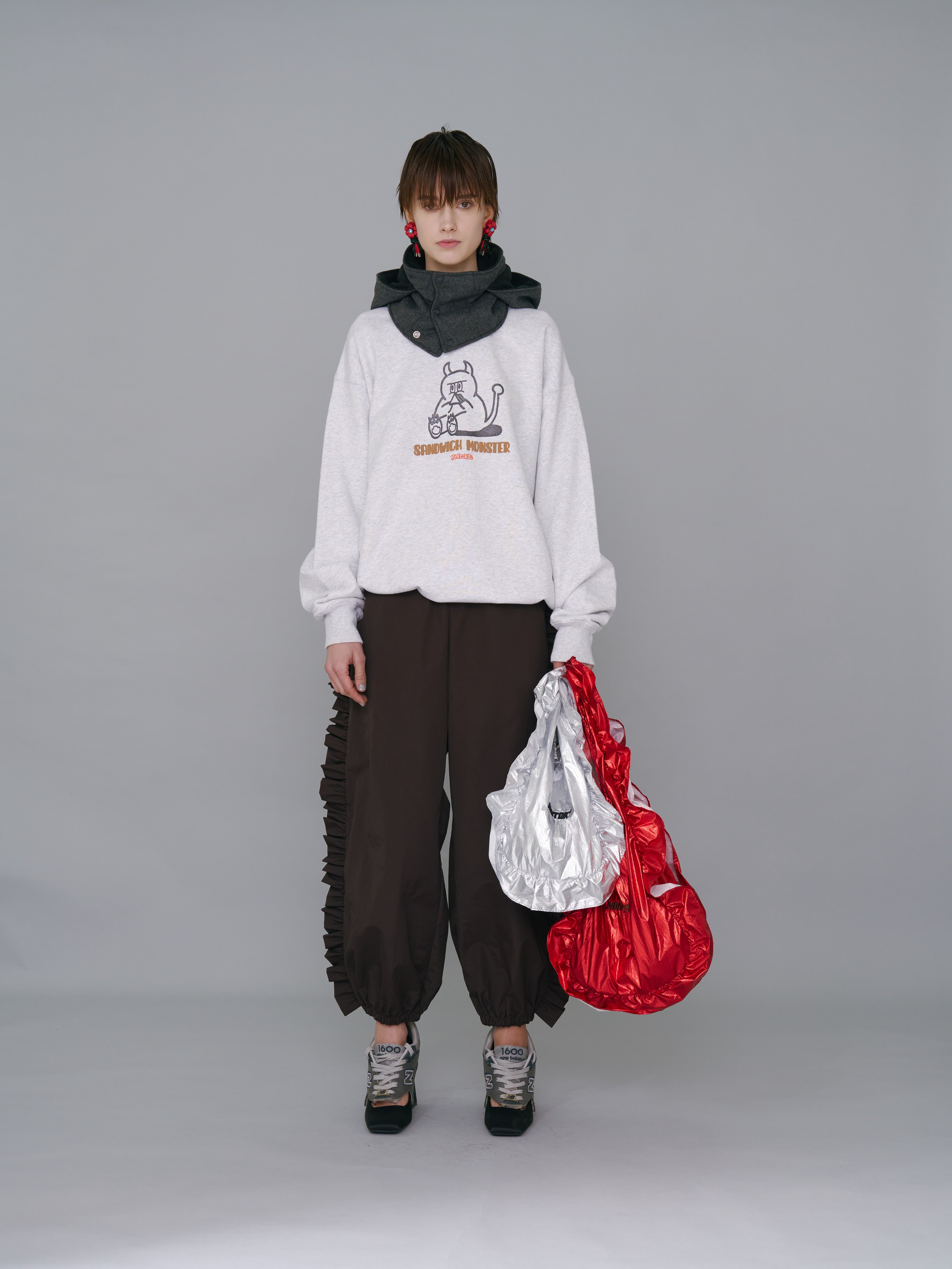 NON TOKYO / FRILL TRACK PANTS (BROWN)