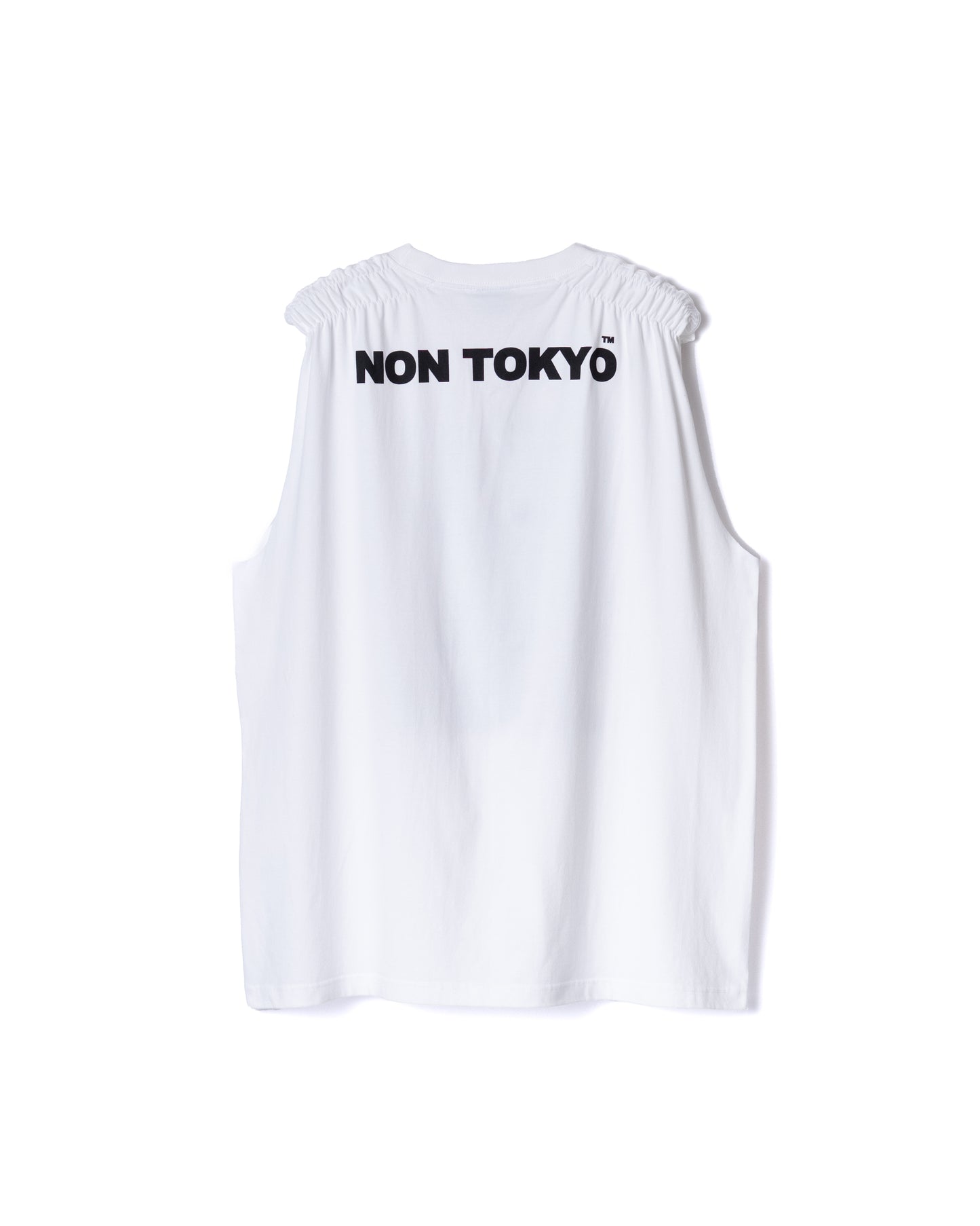 NON TOKYO / GATHER SLEEVE C/S (MID / WHITE) / &lt;NON TOKYO&gt; Gathered sleeve cut and sew (MID / WHITE)