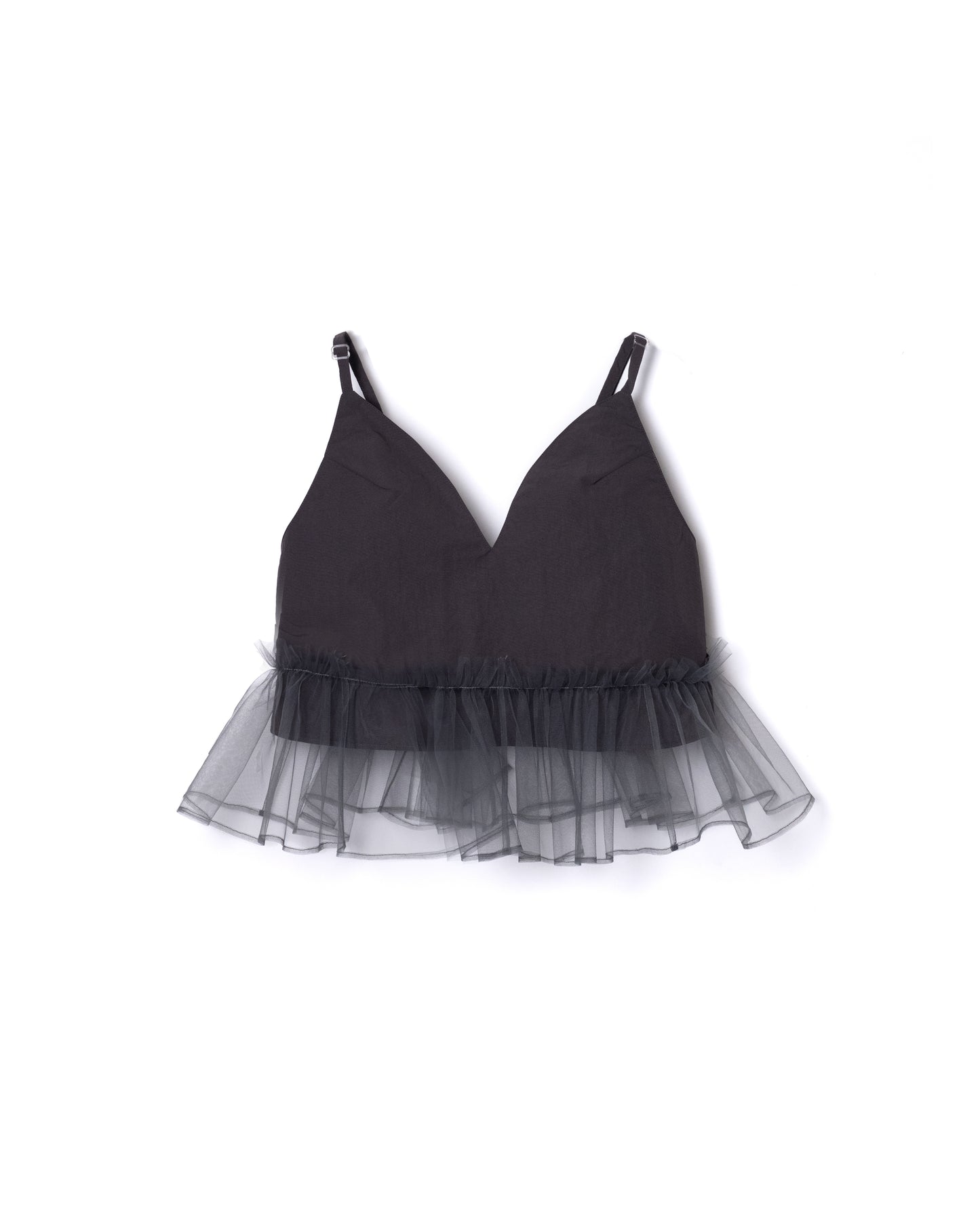 NON TOKYO / GATHER TULLE CAMISOLE (GRAY) / &lt;NON TOKYO&gt; Gathered tulle camisole (gray)