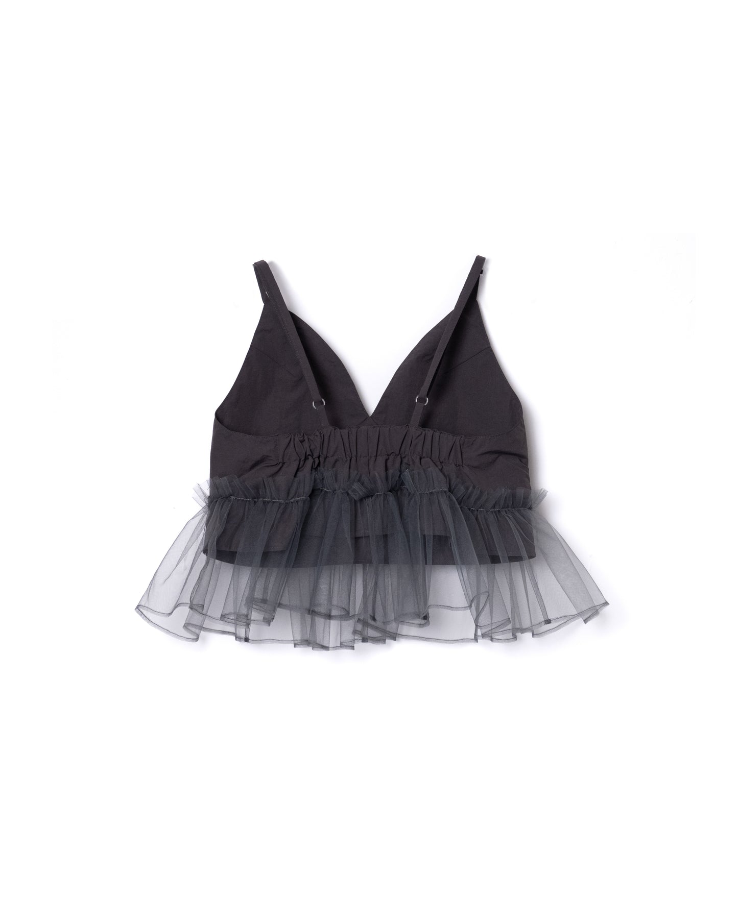 NON TOKYO / GATHER TULLE CAMISOLE (GRAY) / &lt;NON TOKYO&gt; Gathered tulle camisole (gray)