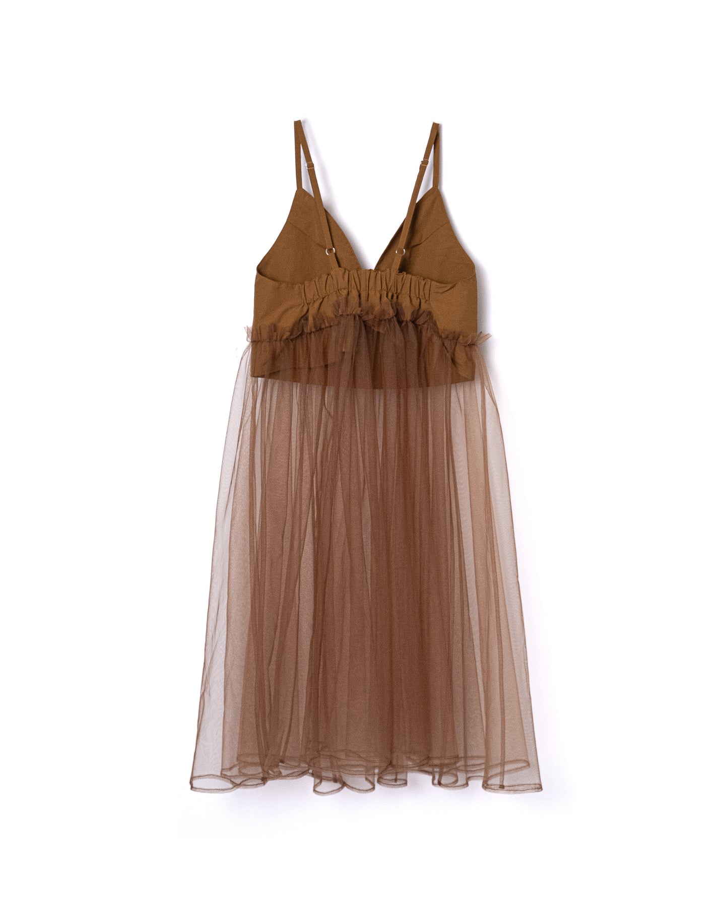 NON TOKYO / GATHER TULLE CAMISOLE ONE-PIECE (MUSTARD)