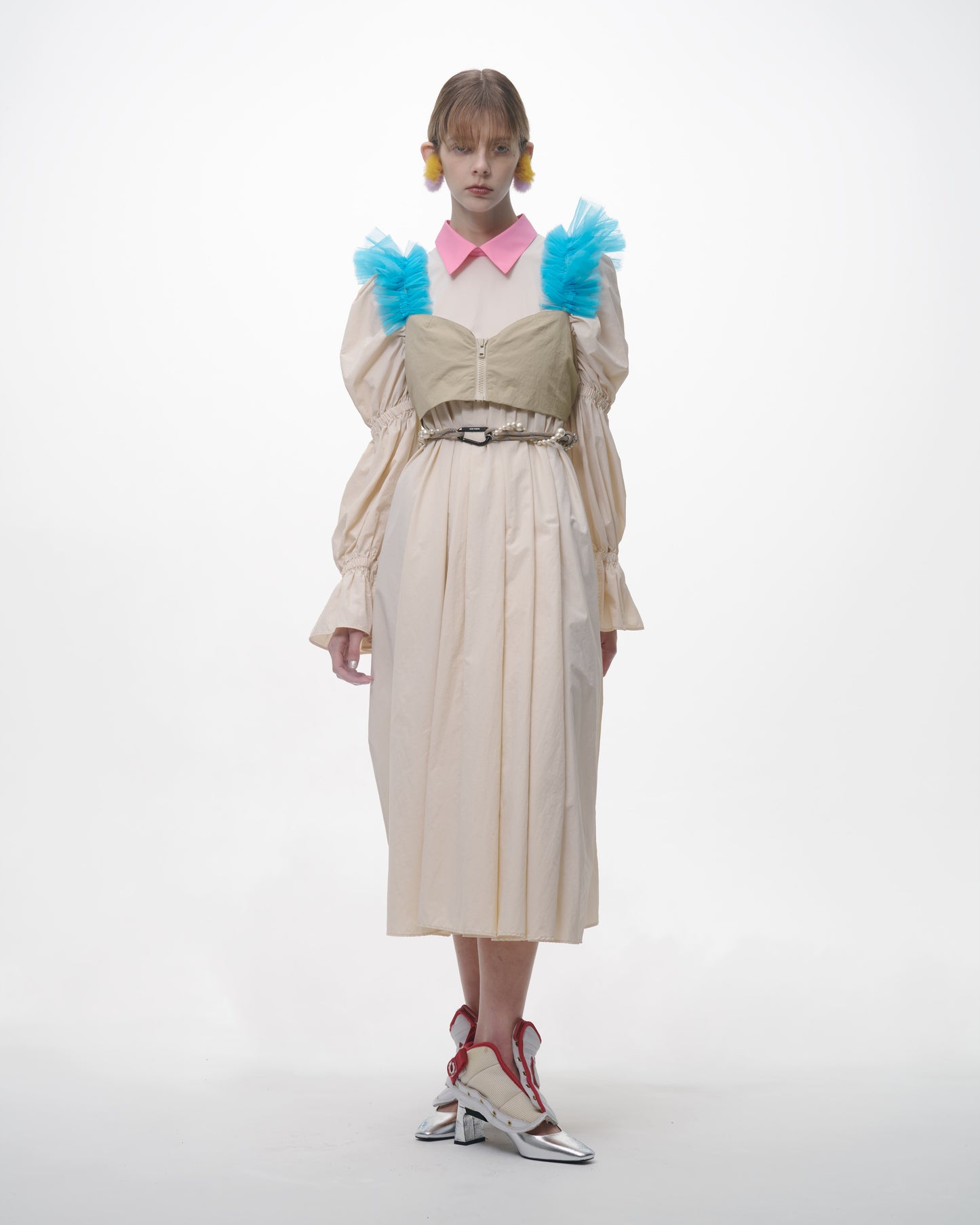 NON TOKYO / GATHER TULLE BUSTIER (LIGHT BLUE)