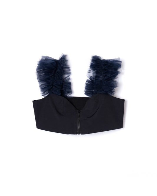 NON TOKYO / GATHER TULLE BUSTIER (BLACK) / &lt;NON TOKYO&gt; Gathered tulle bustier (black)