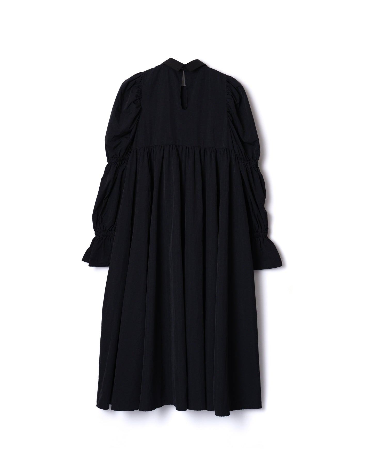 NON TOKYO / POWER SHOULDER WASHER SHIRT ONE-PIECE (BLACK)