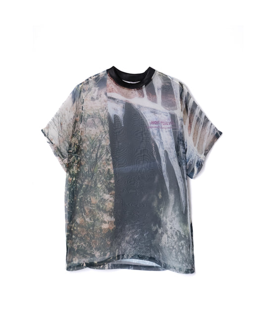 NON TOKYO / DIRECT PRINT SHEER TOP (ICICLE) / &lt;NON TOKYO&gt; Direct print sheer top (icicle)