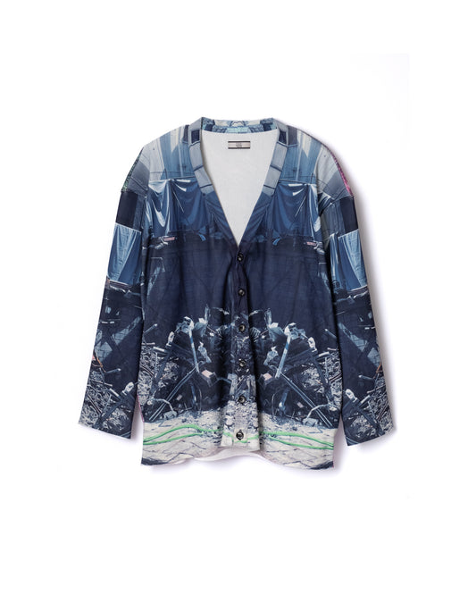 NON TOKYO / PRINT RIB BIG CARDIGAN (CONSTRUCTION)