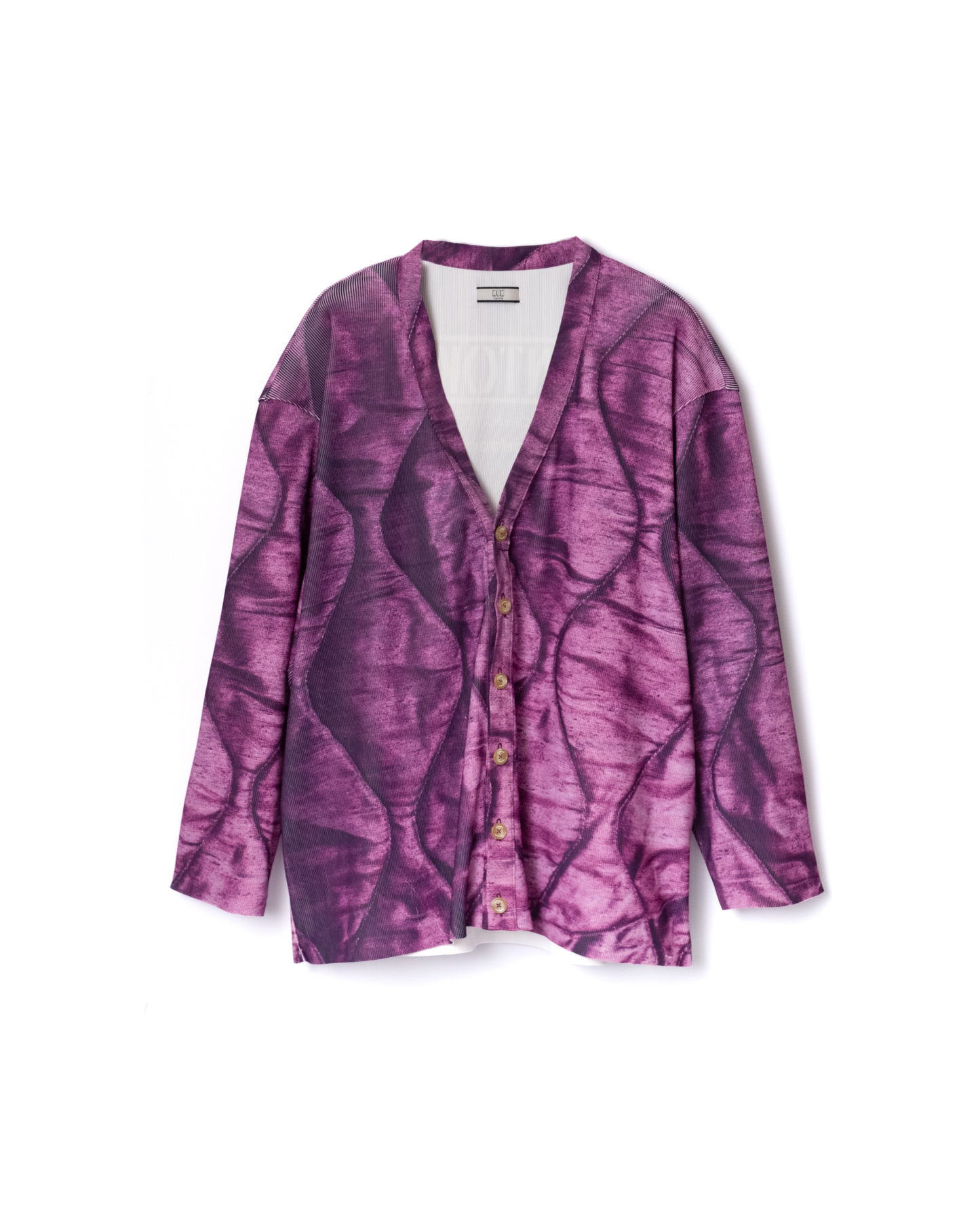 NON TOKYO / PRINT RIB BIG CARDIGAN (QUILTING) &lt;NON TOKYO&gt; Printed rib big cardigan (quilting)